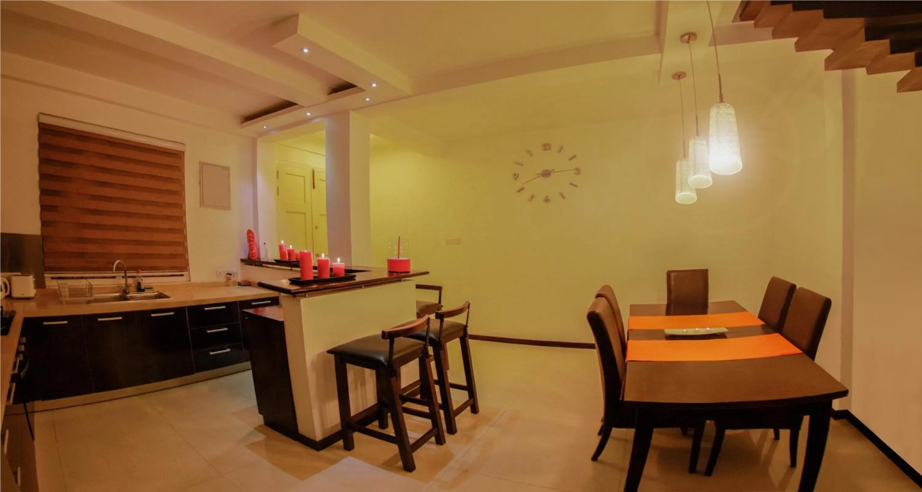 Communal kitchen in Blue Water Boutique Hotel