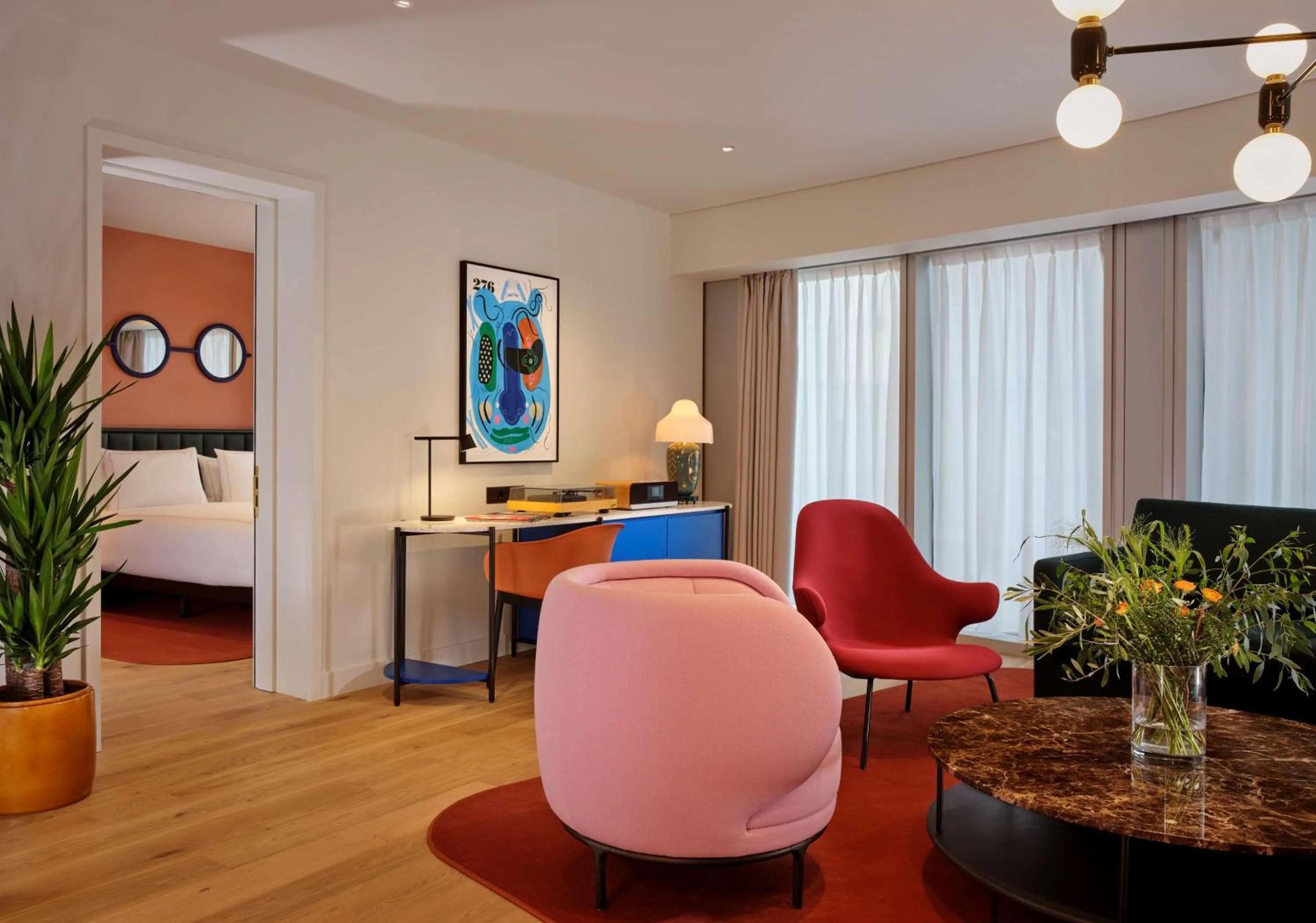 Photo of the whole room in art'otel London Battersea Power Station, Powered by Radisson Hotels