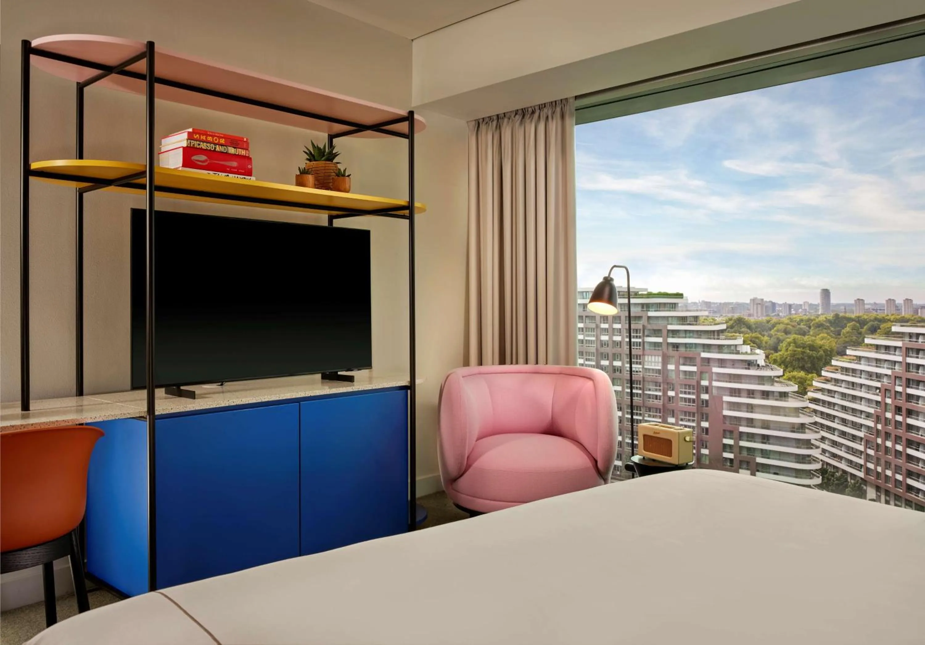 Bedroom, Bed in art'otel London Battersea Power Station, Powered by Radisson Hotels