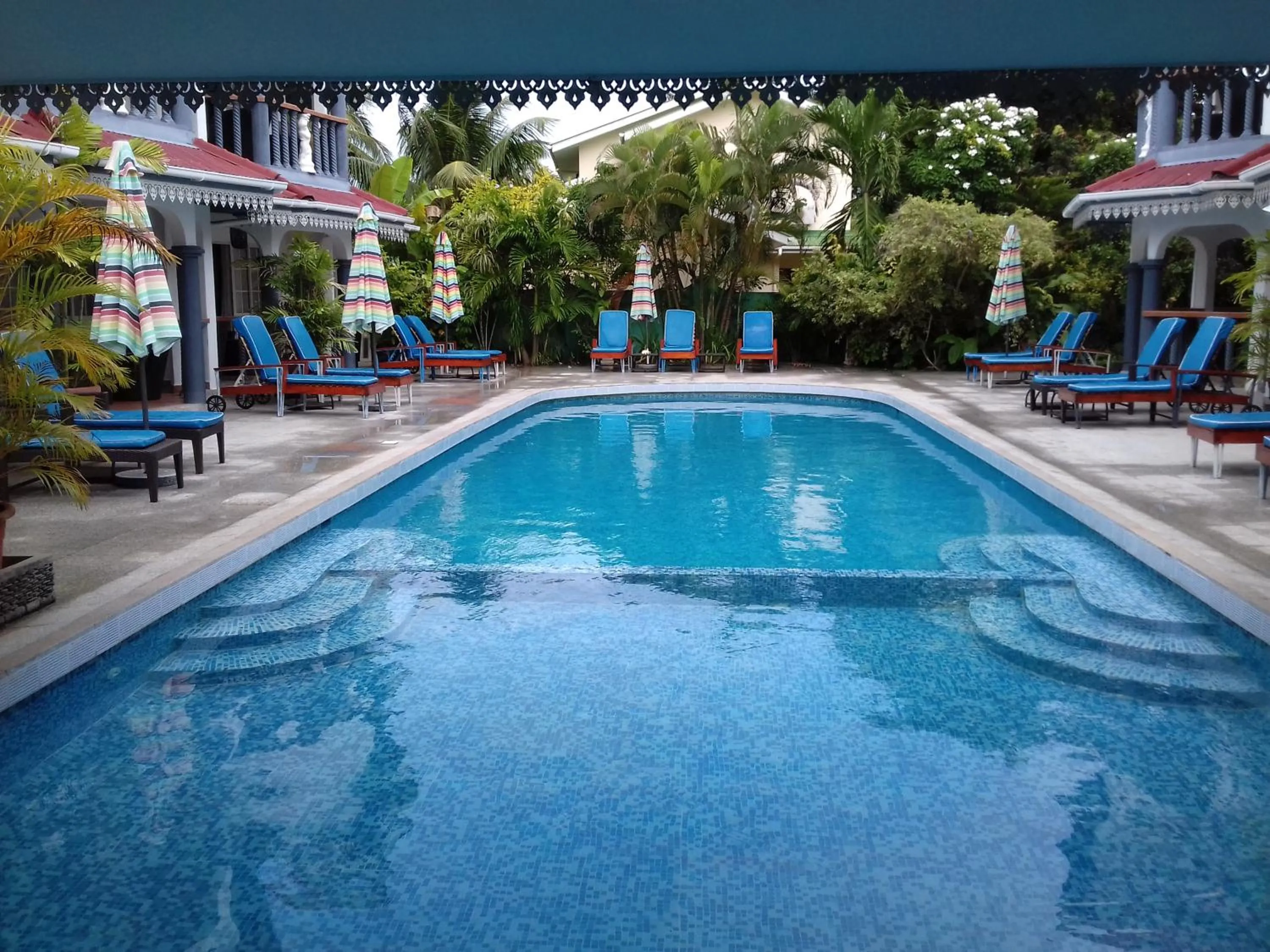 Pool view in Chateau Sans Souci