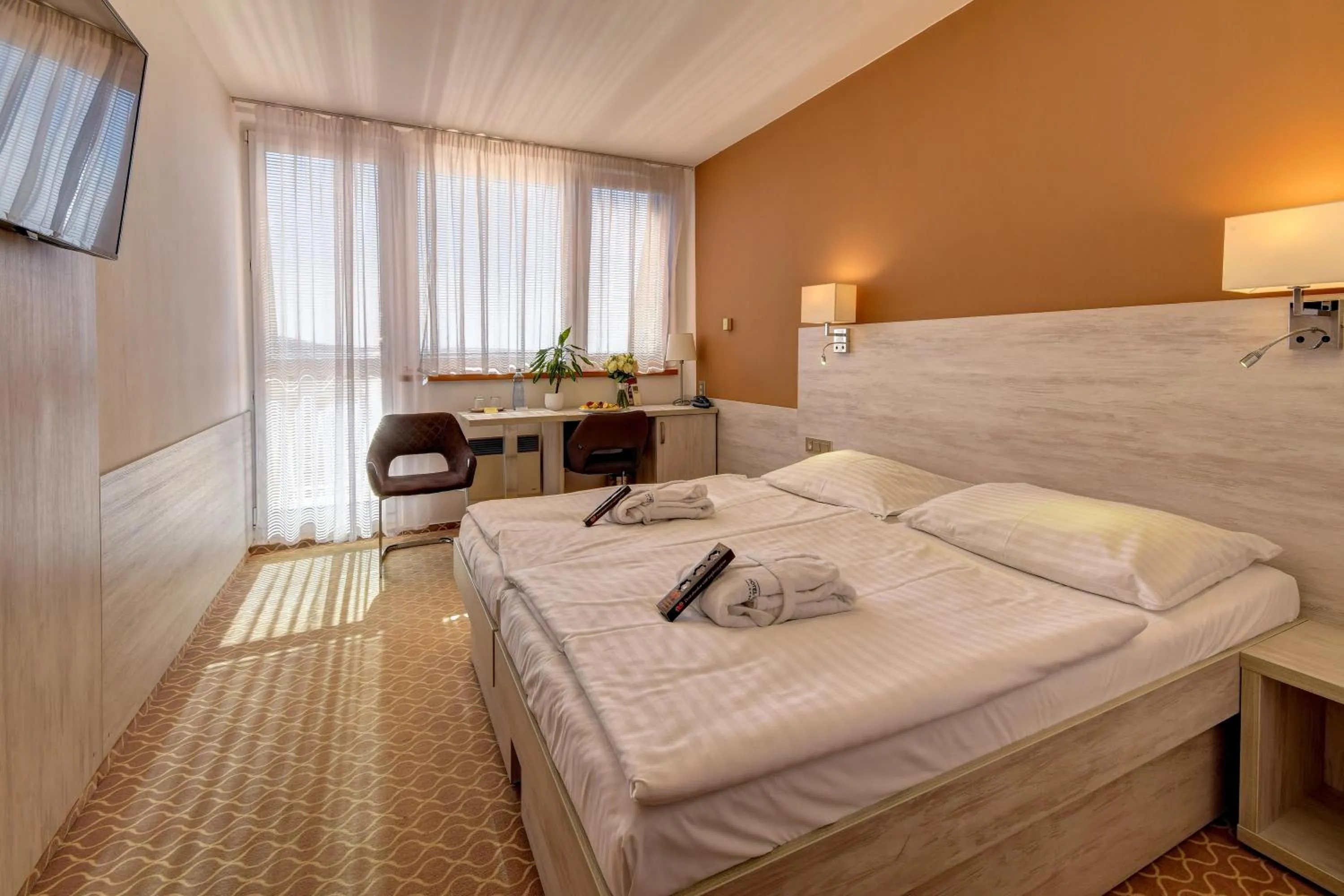 Bedroom, Bed in Hotel Vega Luhacovice