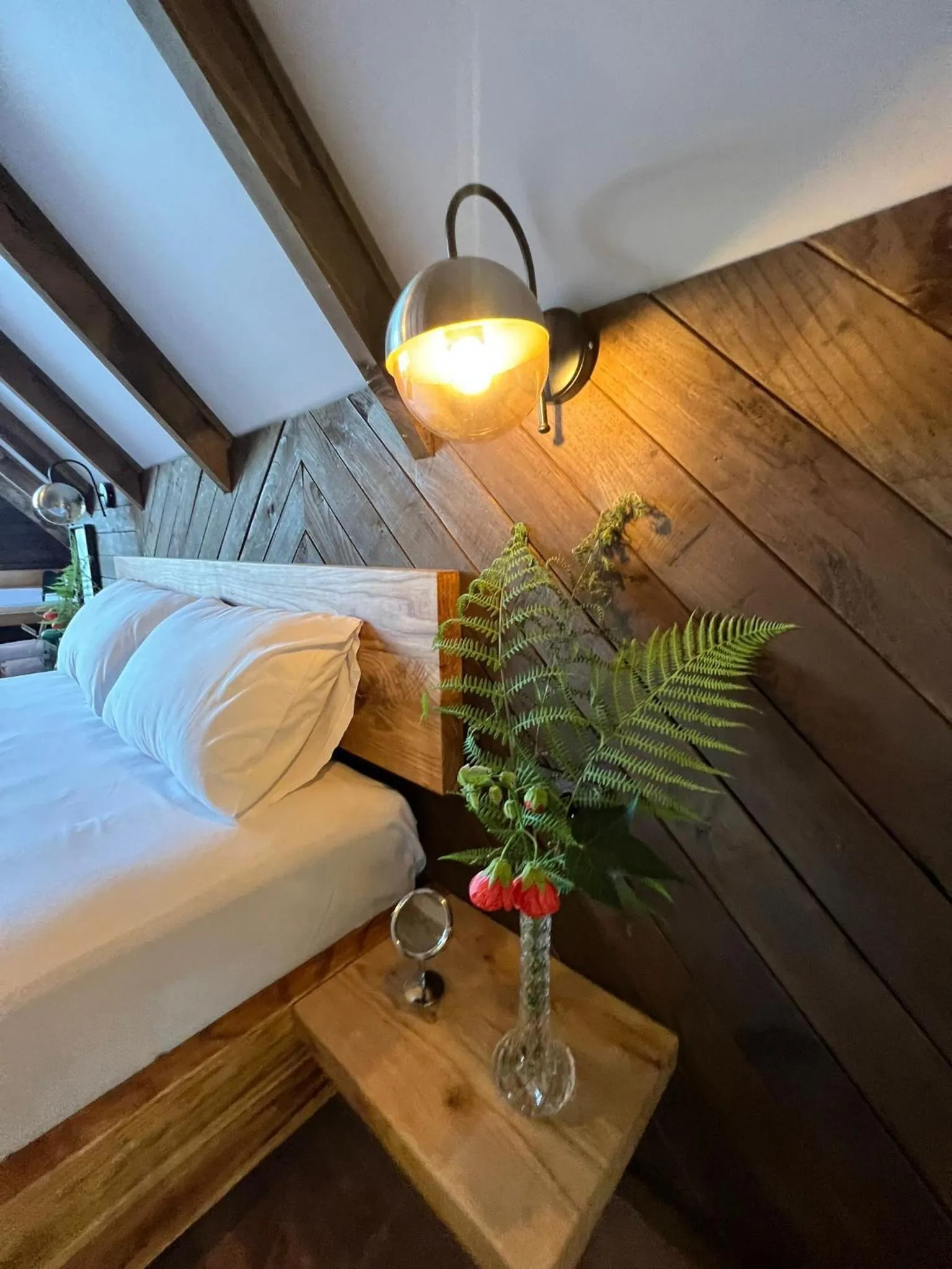 Bed in Danzi camping tiny house