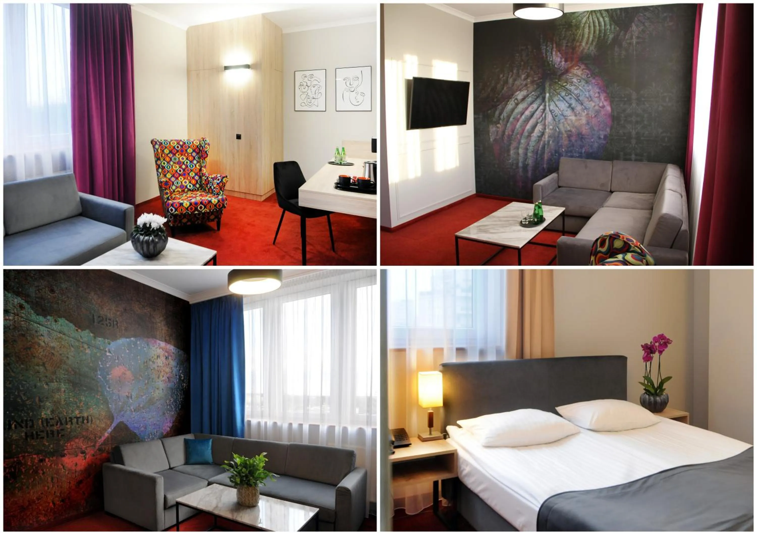 Seating area, Bed in Hotel Filmar