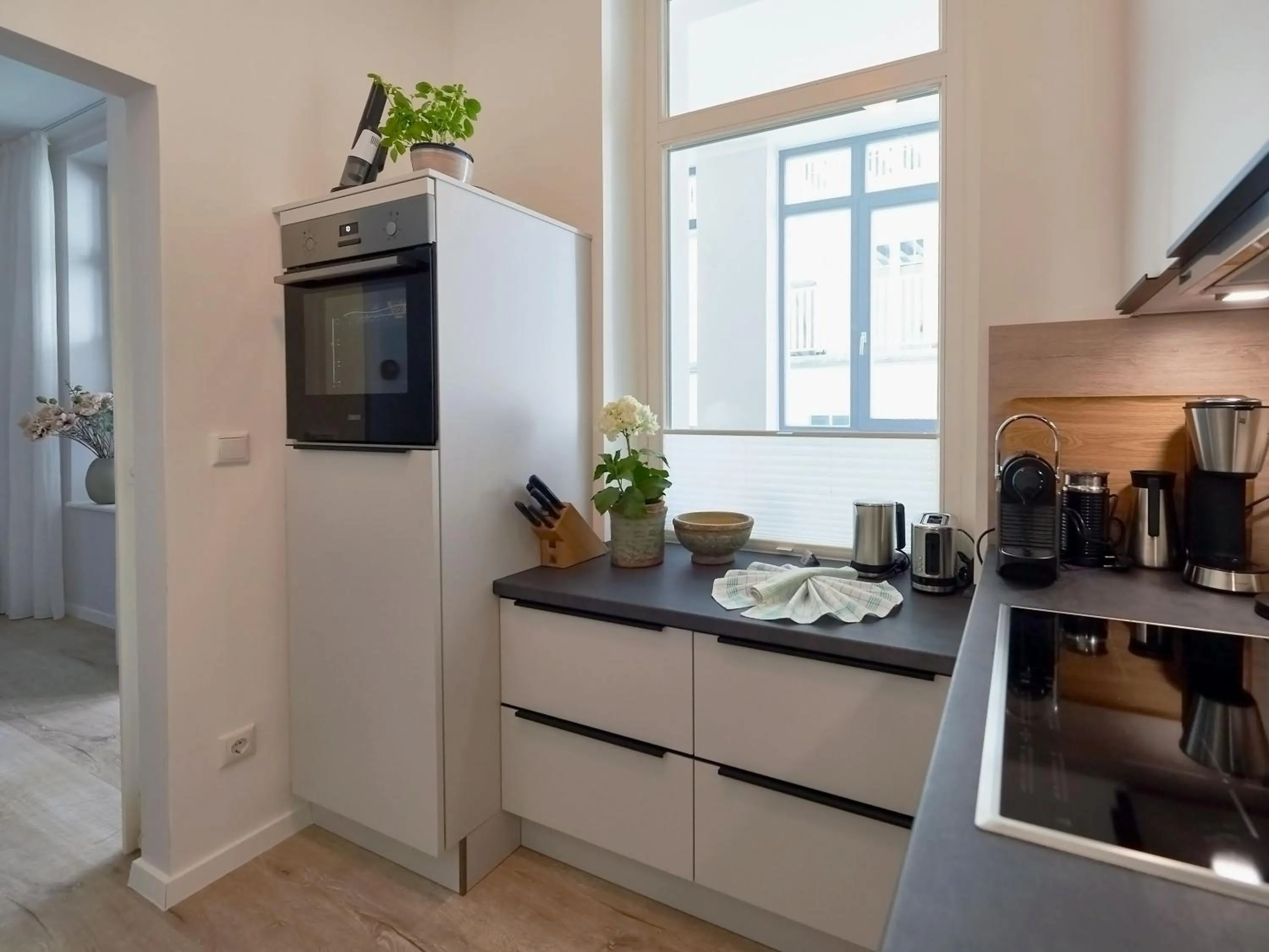 Kitchen or kitchenette in Ferienwohnung AMAPOLA - Villa Odin