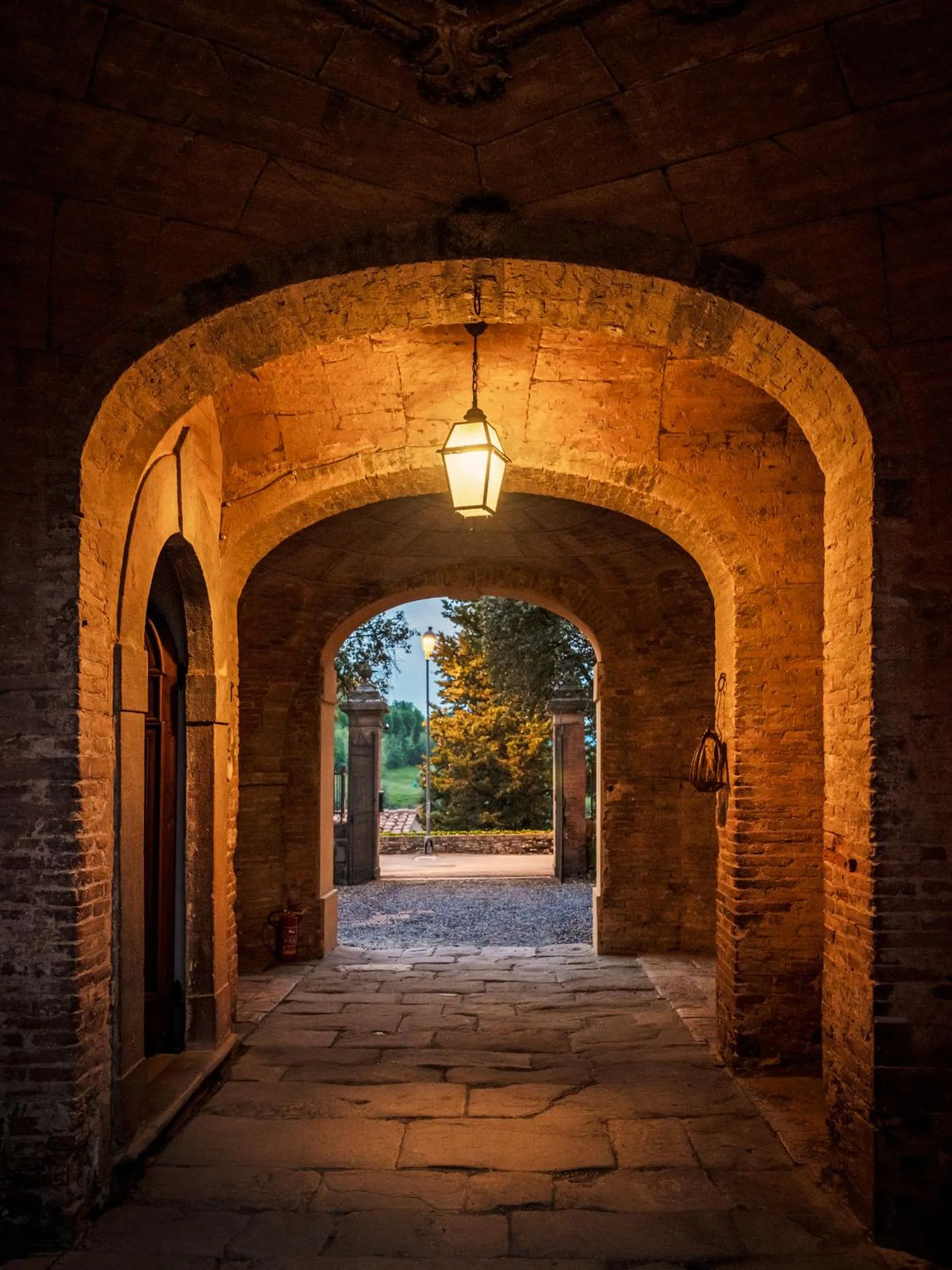 Inner courtyard view in Il Castello di San Ruffino