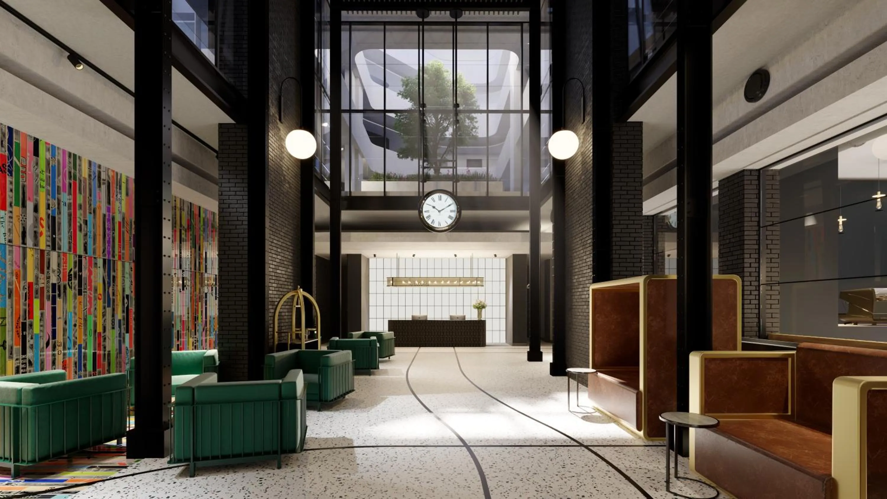 Lobby or reception in Home Suite Hotels Station House