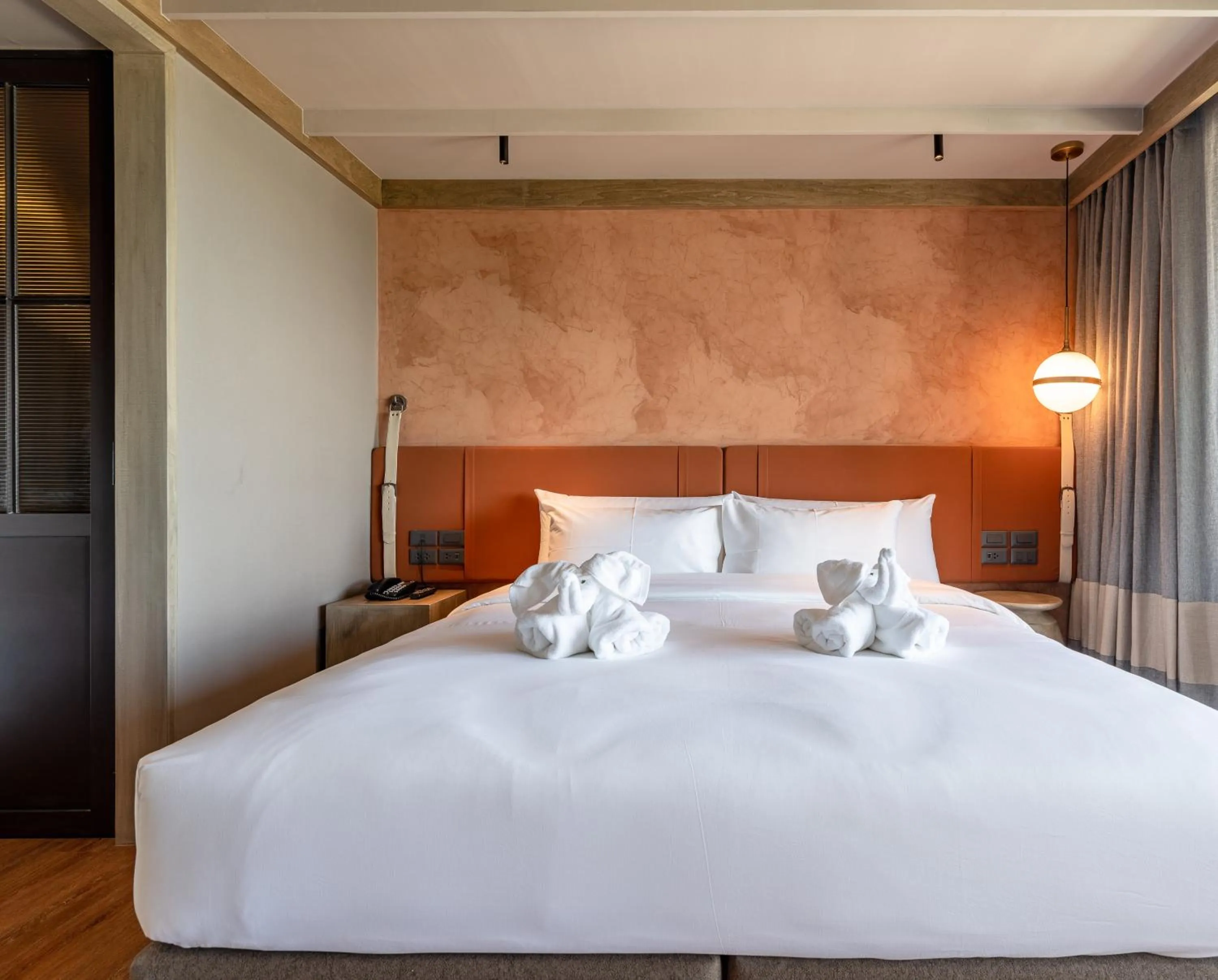 Bed in Thai Fight Hotel