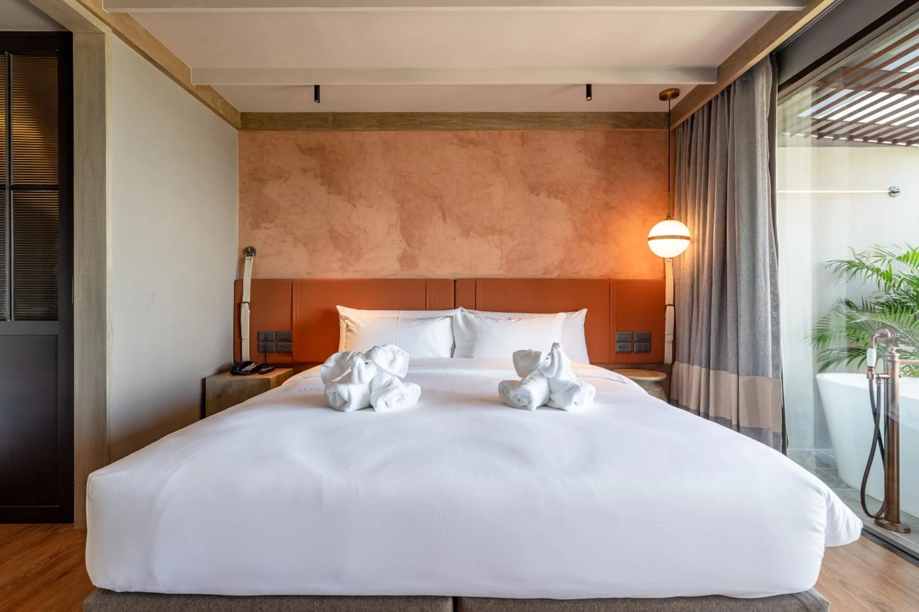 Bed in Thai Fight Hotel