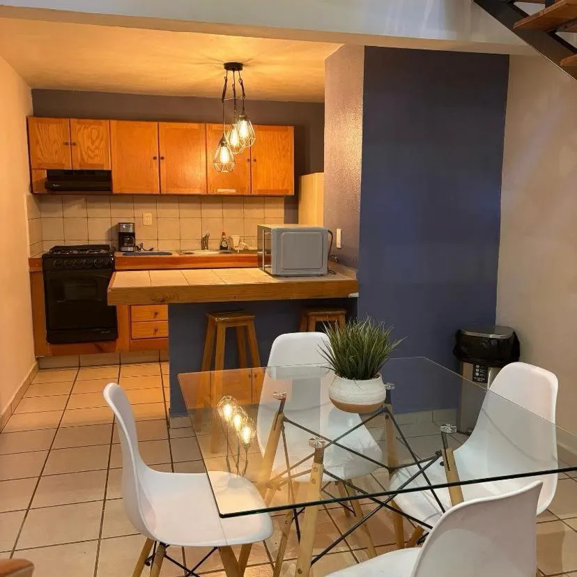 Kitchen or kitchenette in Hotel Meson de Carolina