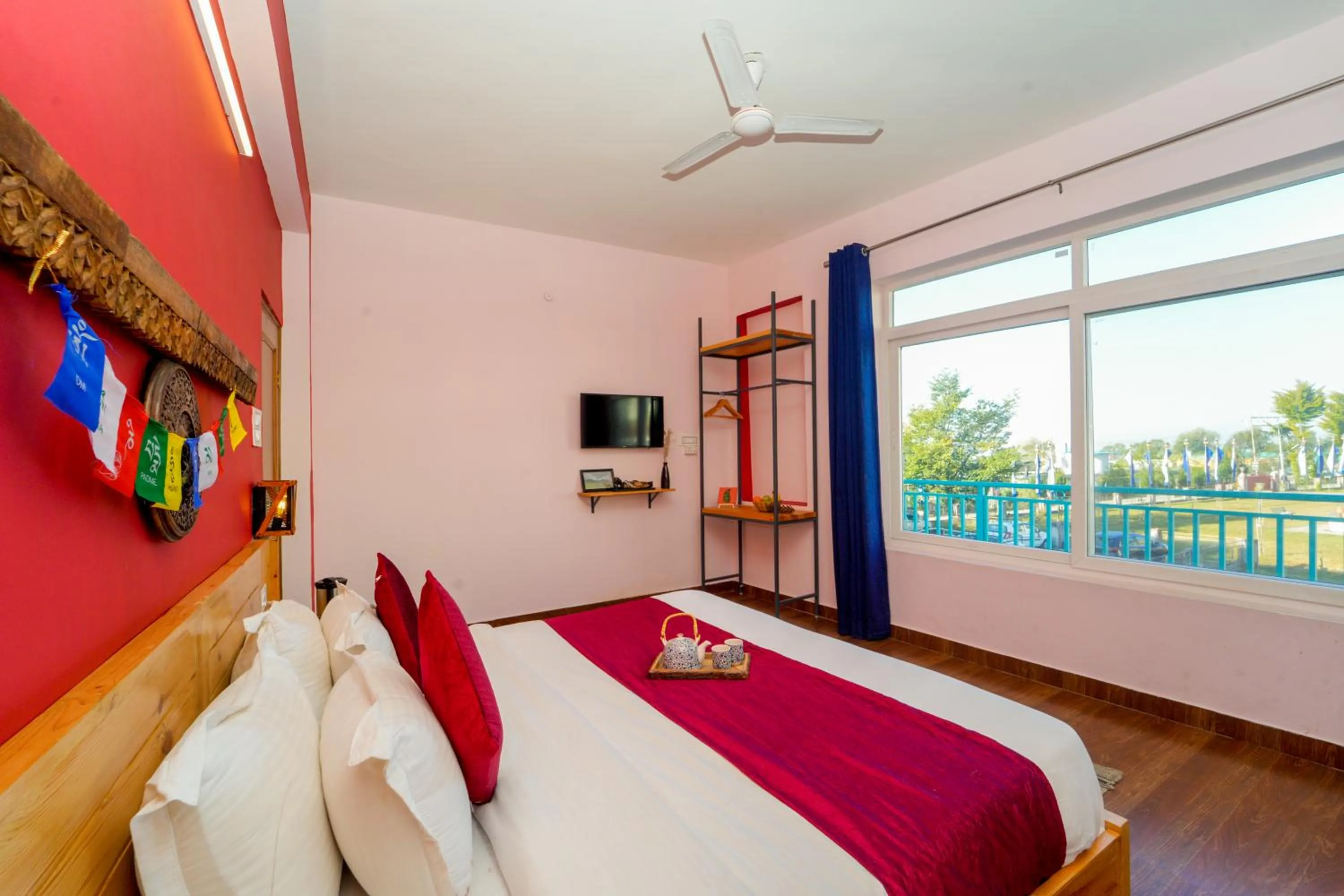 View (from property/room), Bed in Chokling ArtHouse - The Treasure of Himalayas
