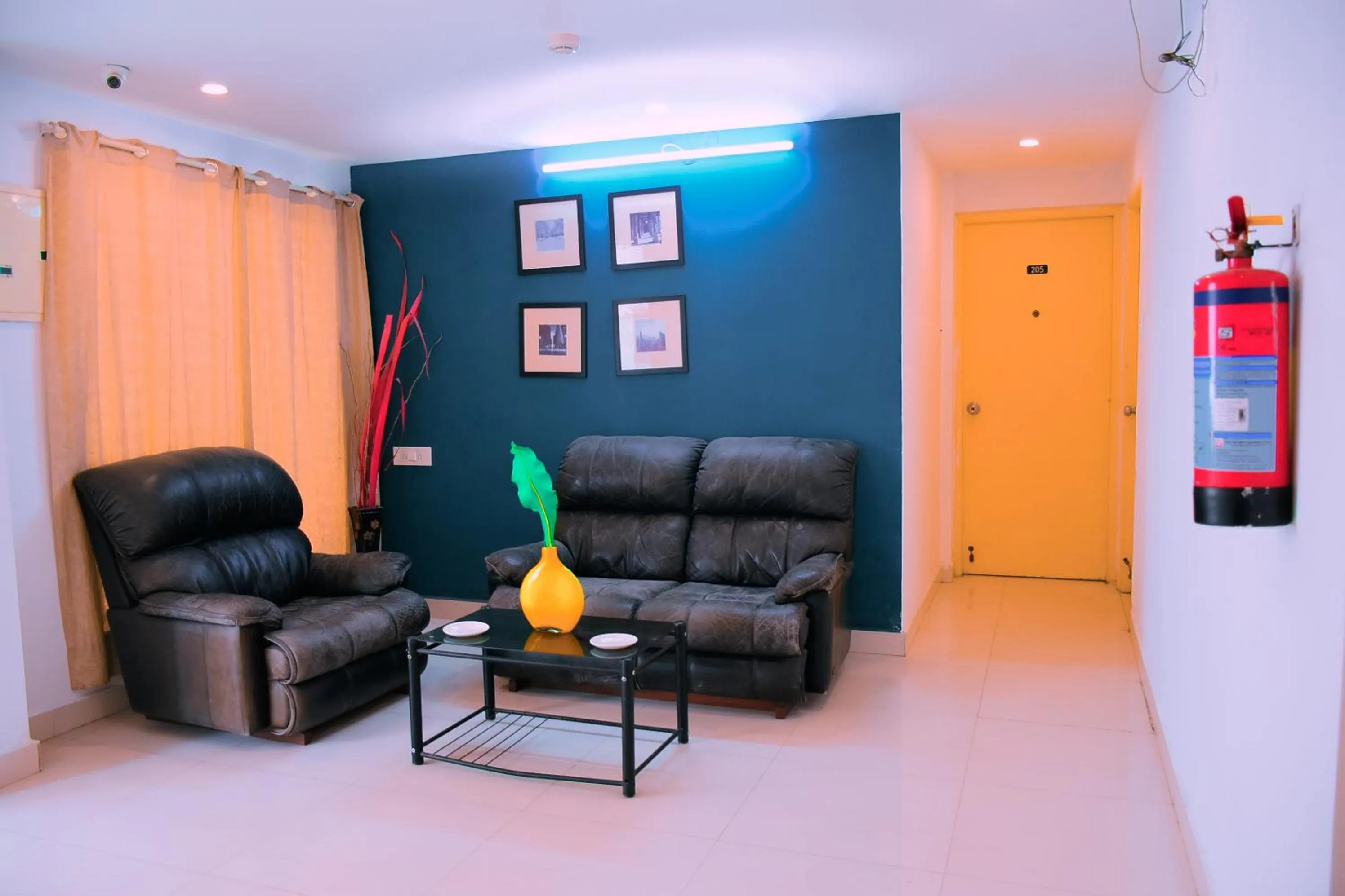 Living room in Naksha Tree Hotels- Ramapuram