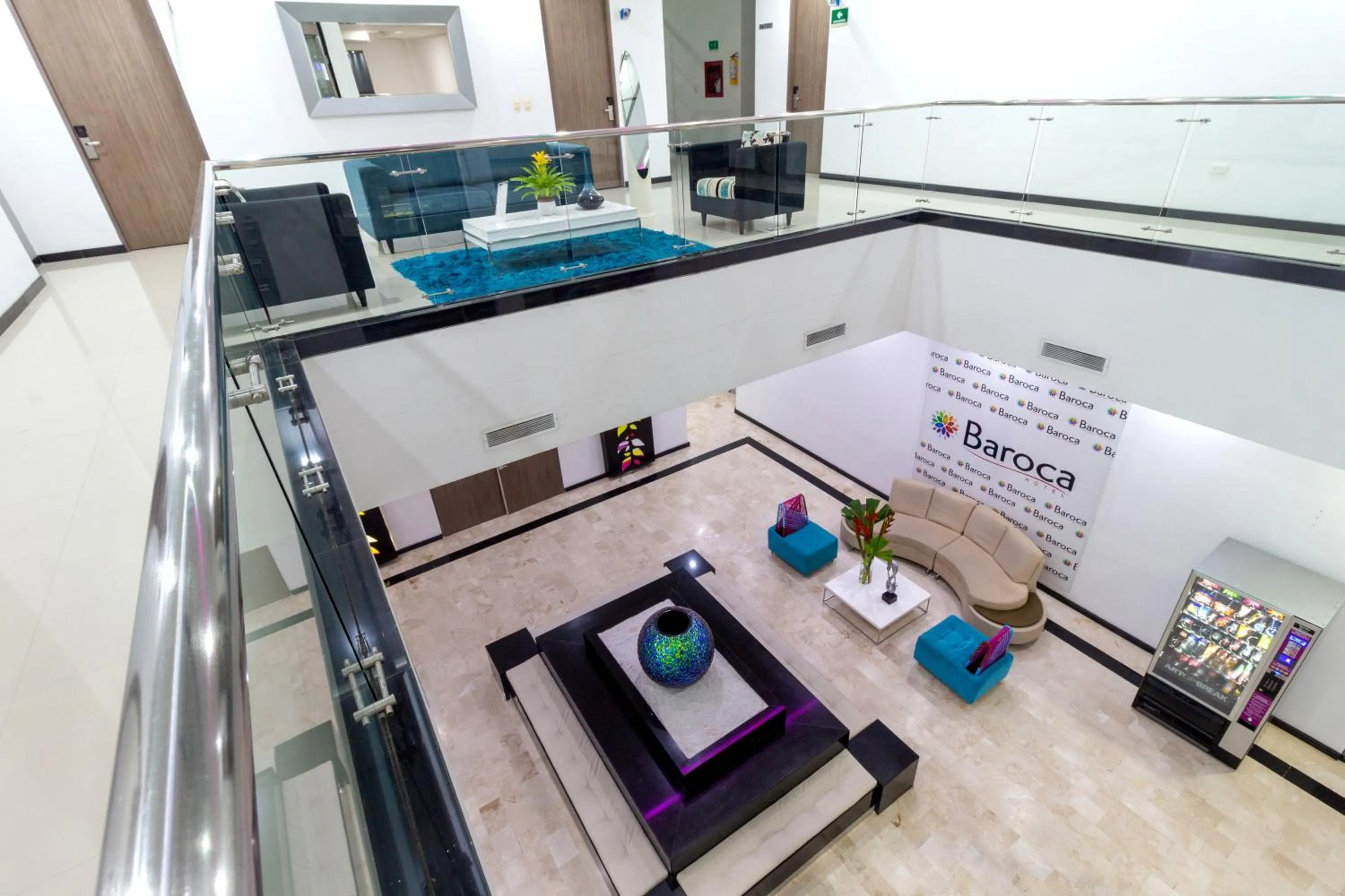 Seating area in Hotel Baroca