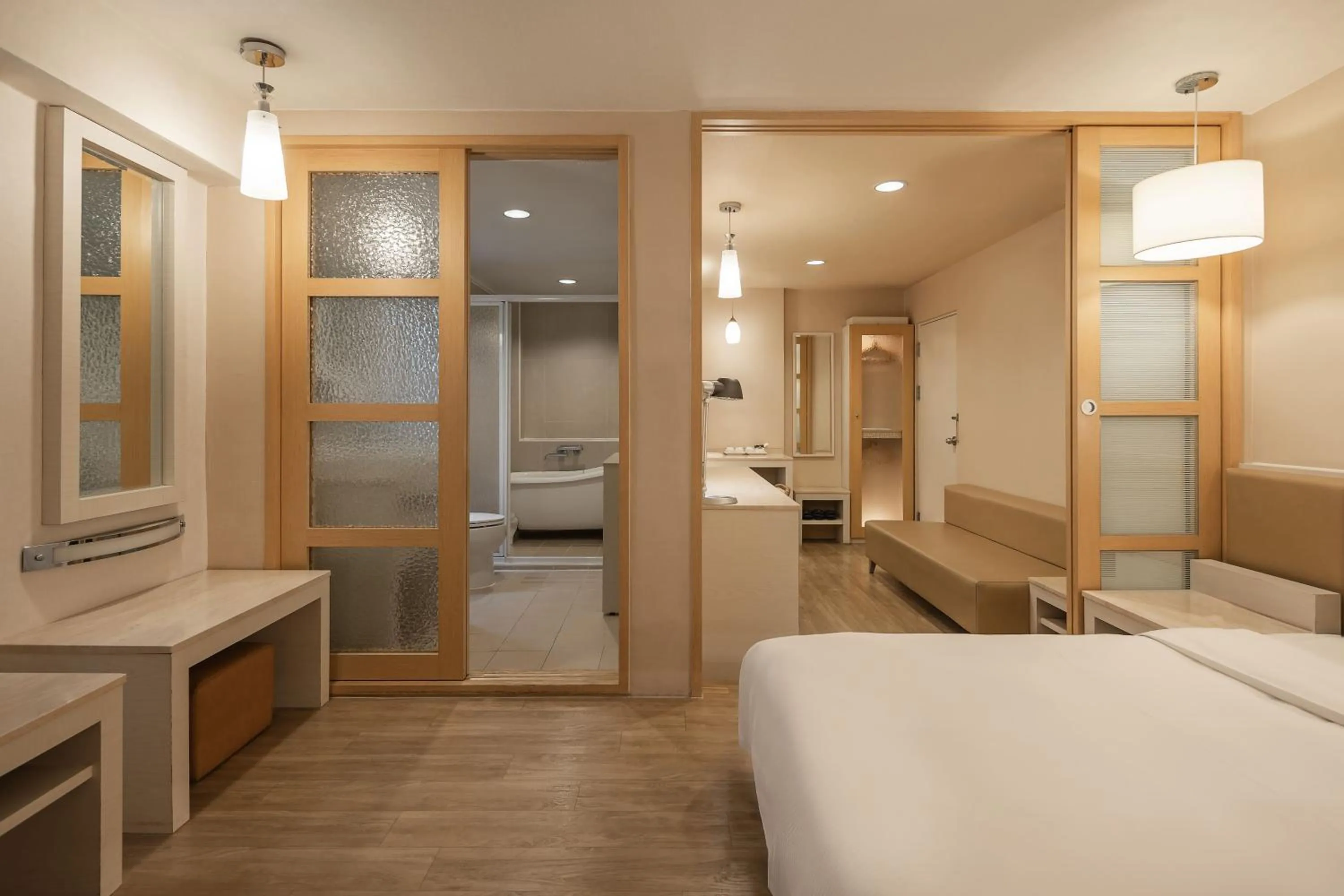 View (from property/room), Bed in Kindness Hotel - Hanshen