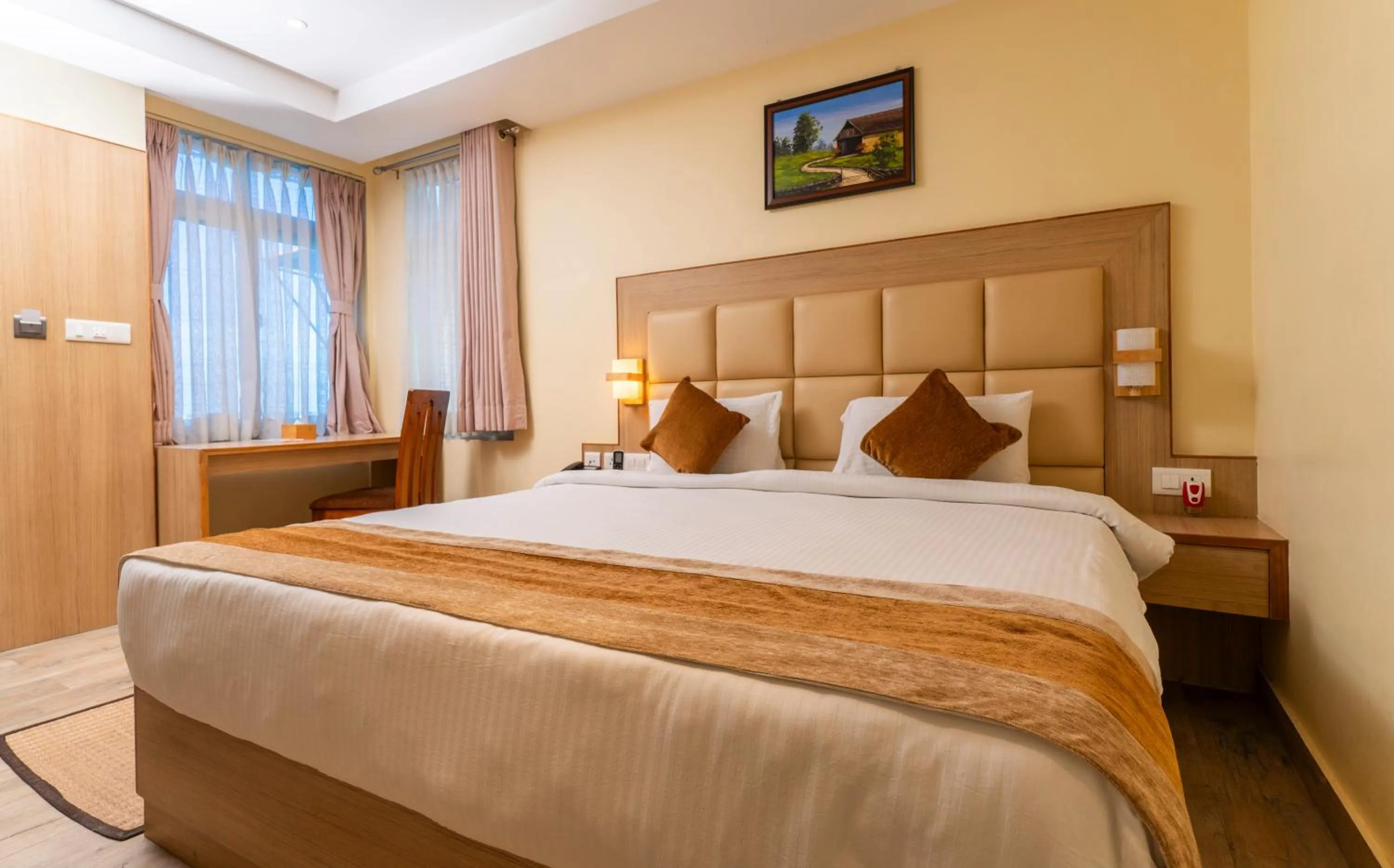 Bed in Lumbini Green Resort