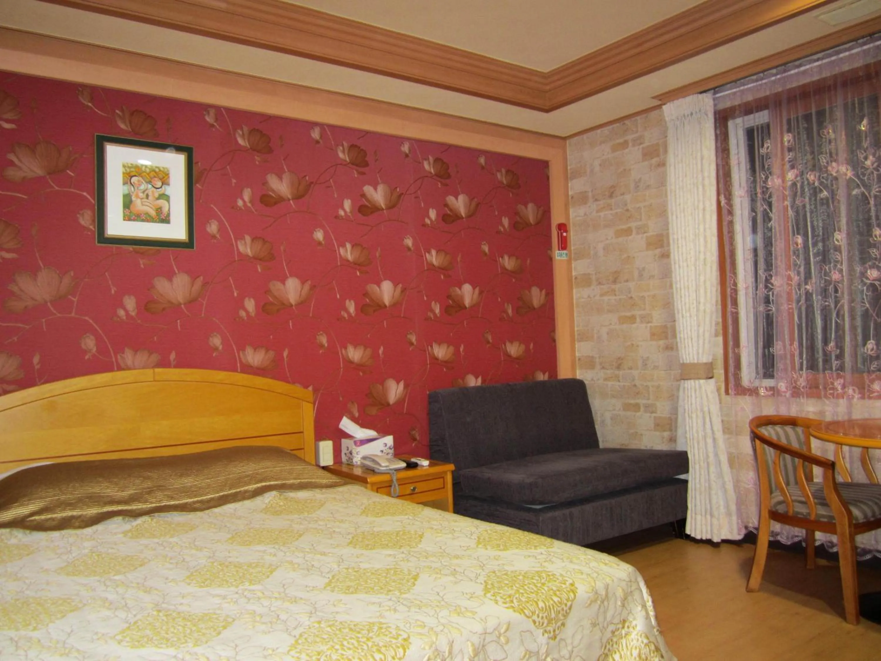 Bed in Jeju Olleh Hotel