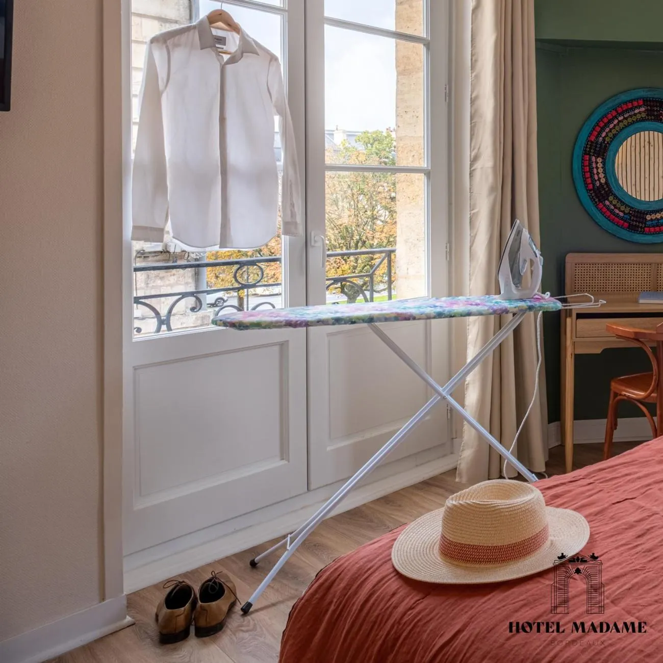 furniture, Bed in Hôtel Madame