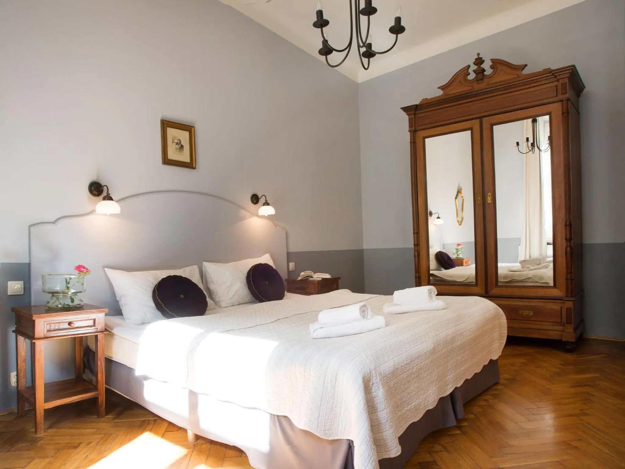 Bedroom, Bed in Antique Apartments Plac Szczepański