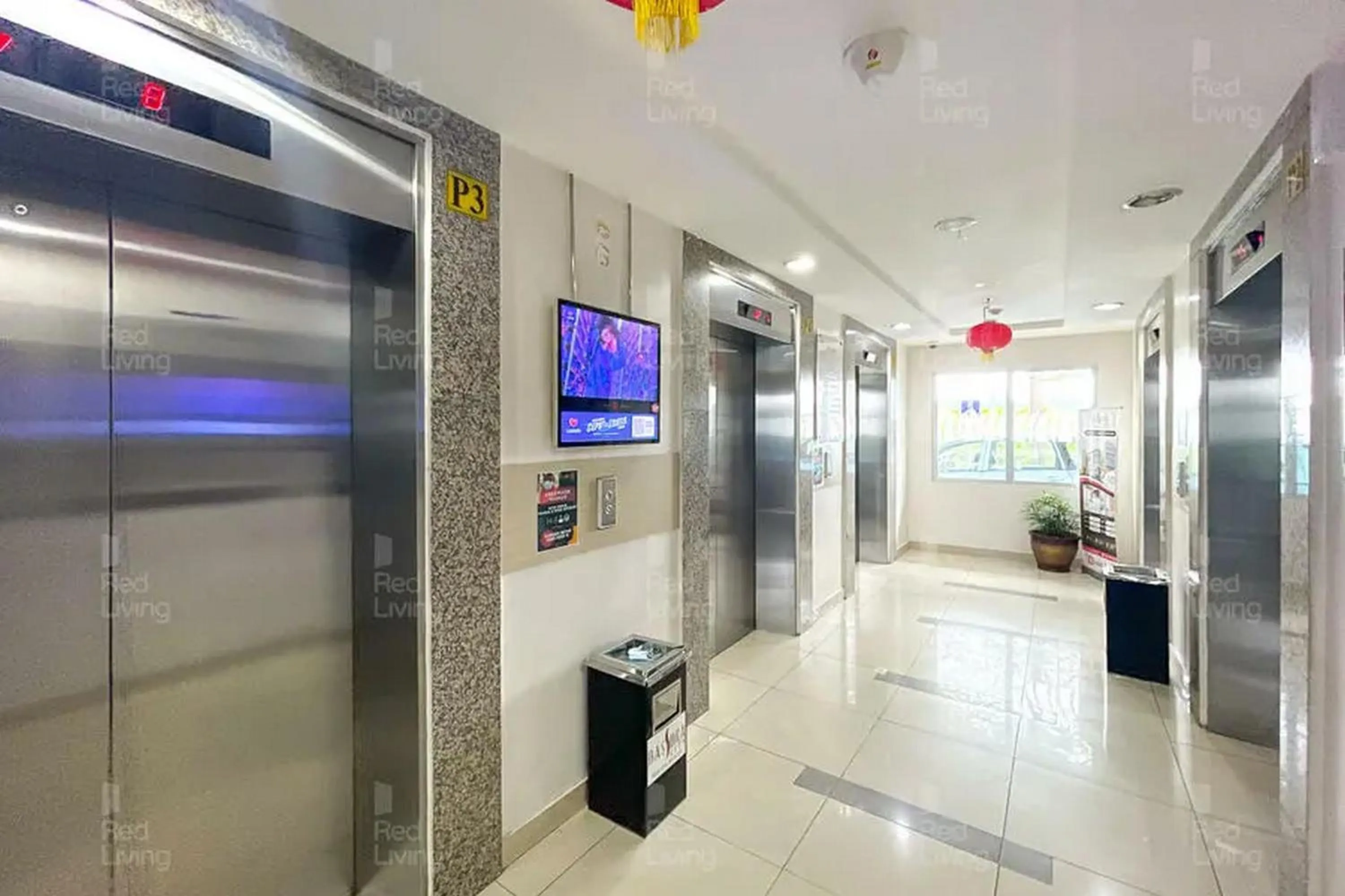 elevator in RedLiving Apartemen Bassura City - Byrin Property Tower Heliconia