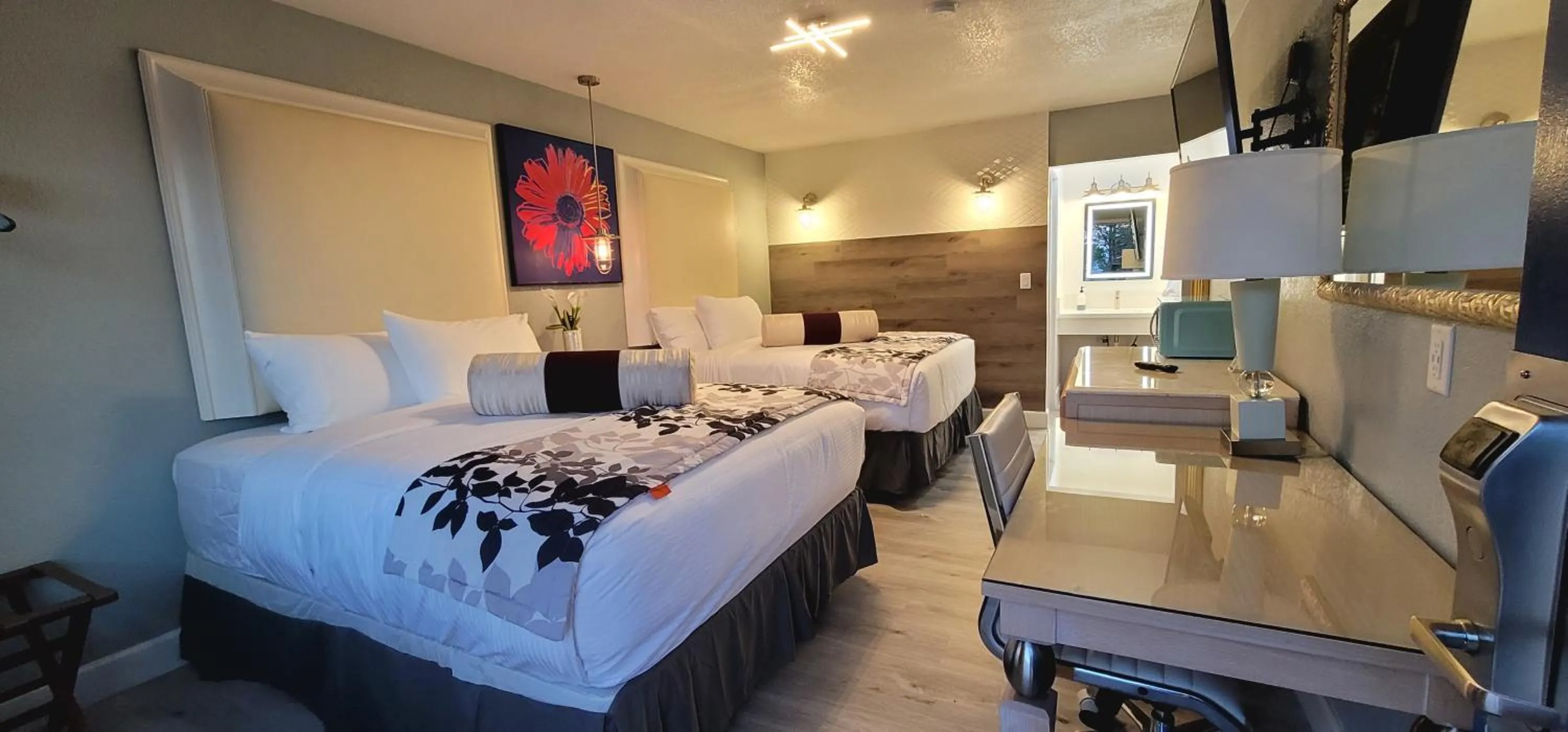 TV and multimedia, Bed in Dragonfly Inn & Suites