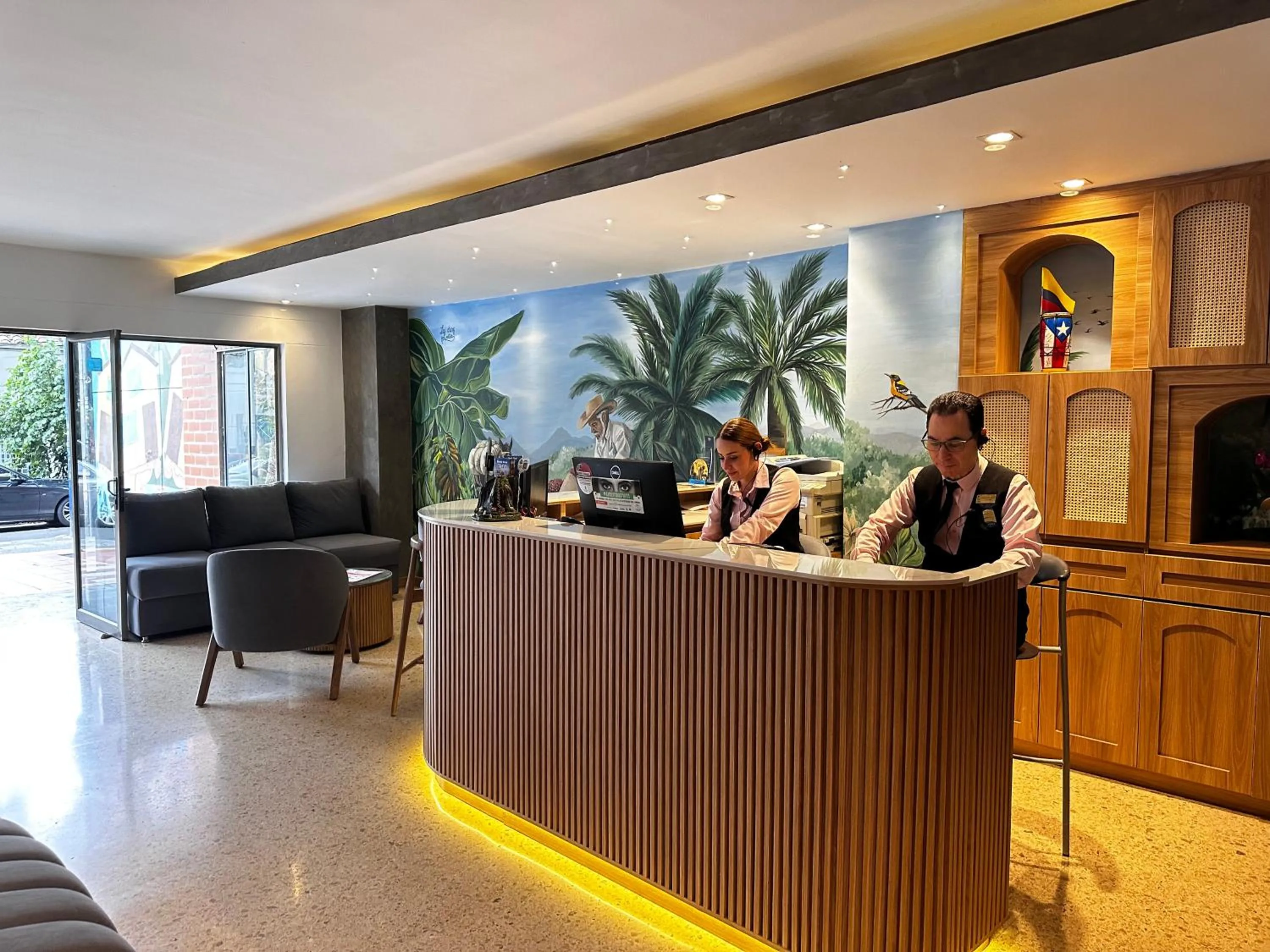 Lobby or reception in Hotel Torre Poblado