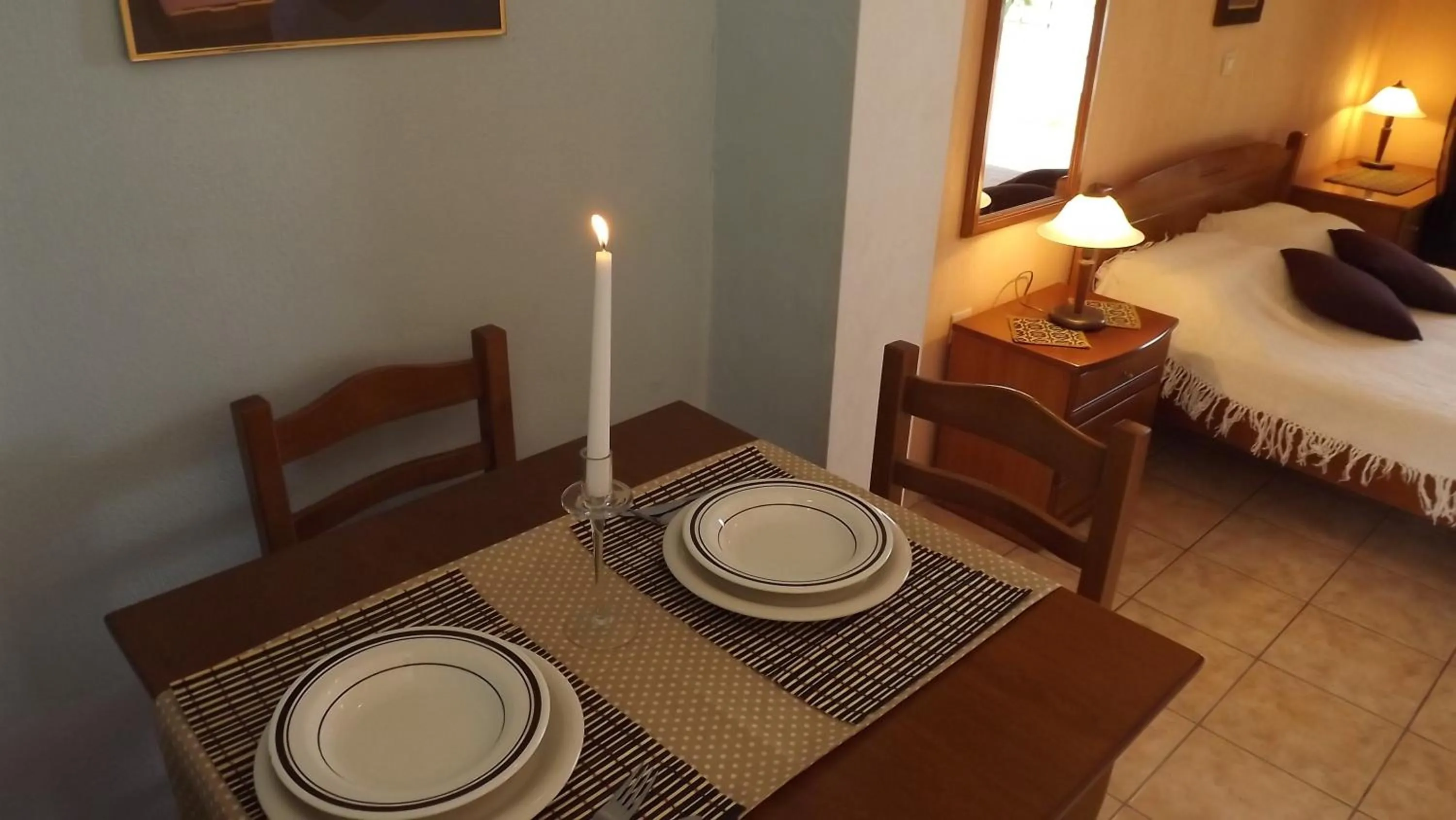 Dining area in Pefka Studios & Apartments