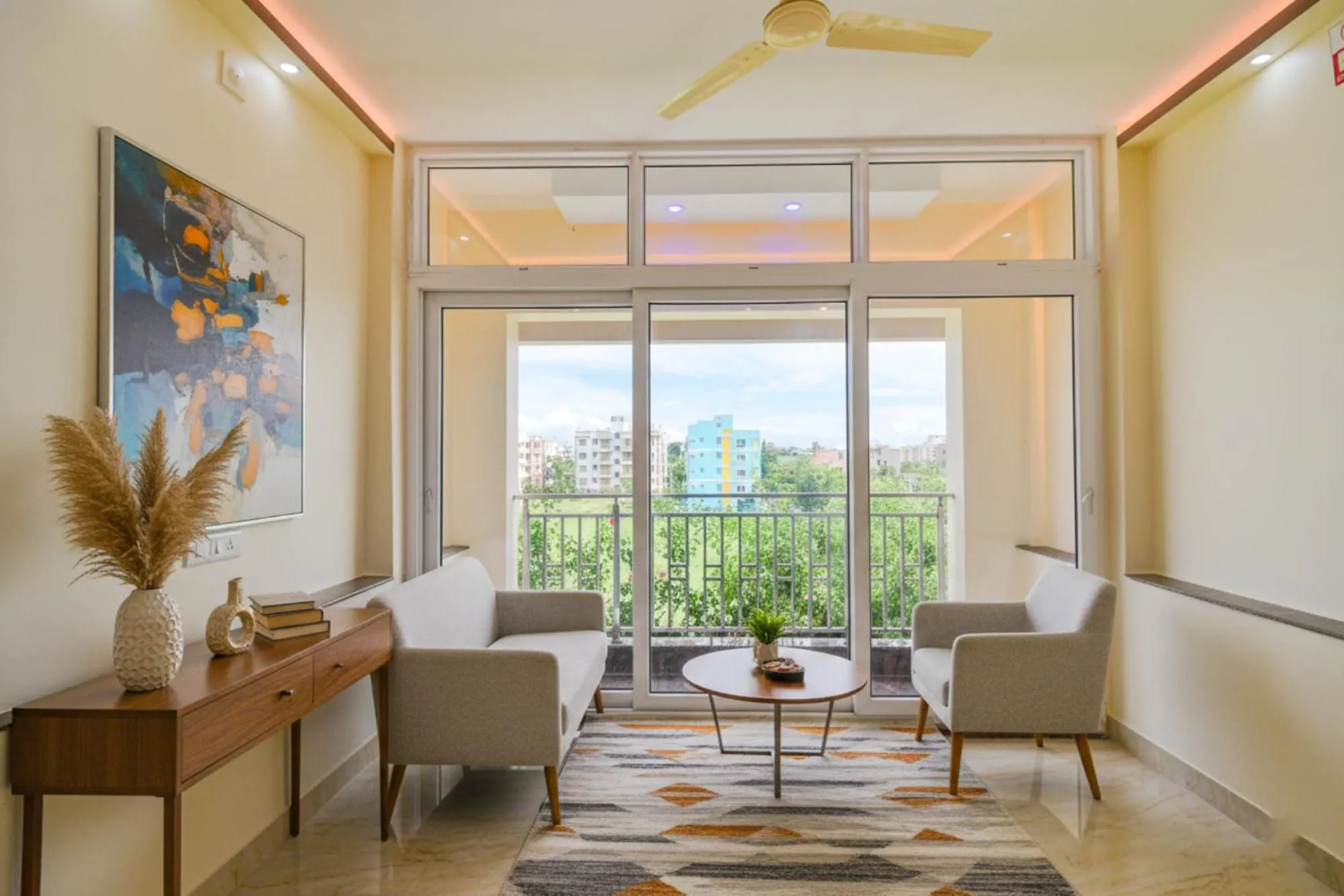 Seating area in FabHotel Anchorage Inn - Nr Axis Mall