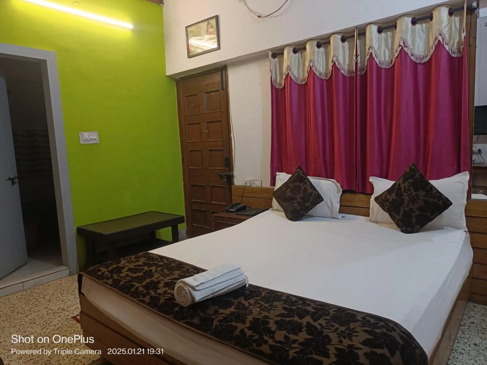 Bed in Hotel Aditya Palace