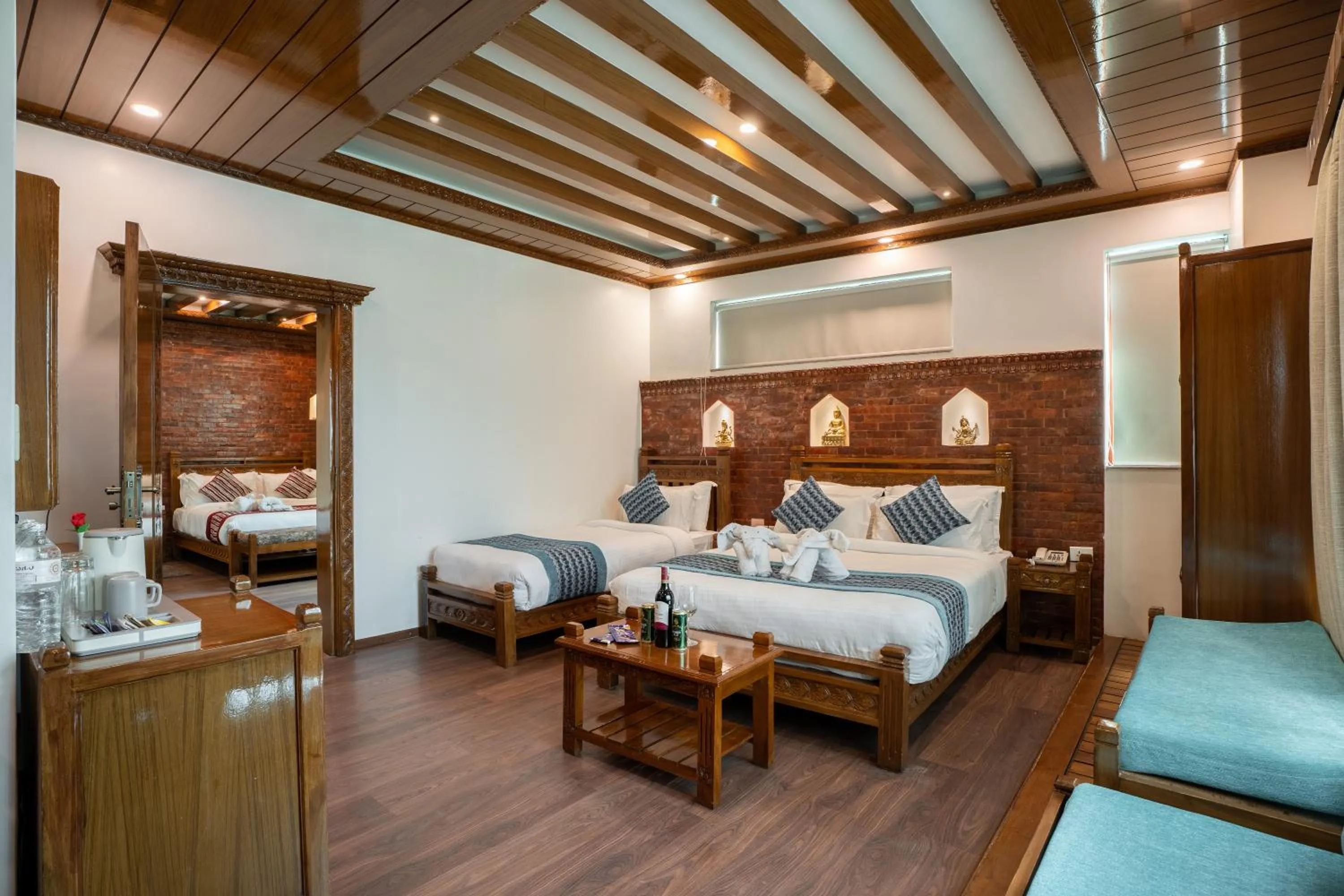 Bed in Surya Heritage Hotel