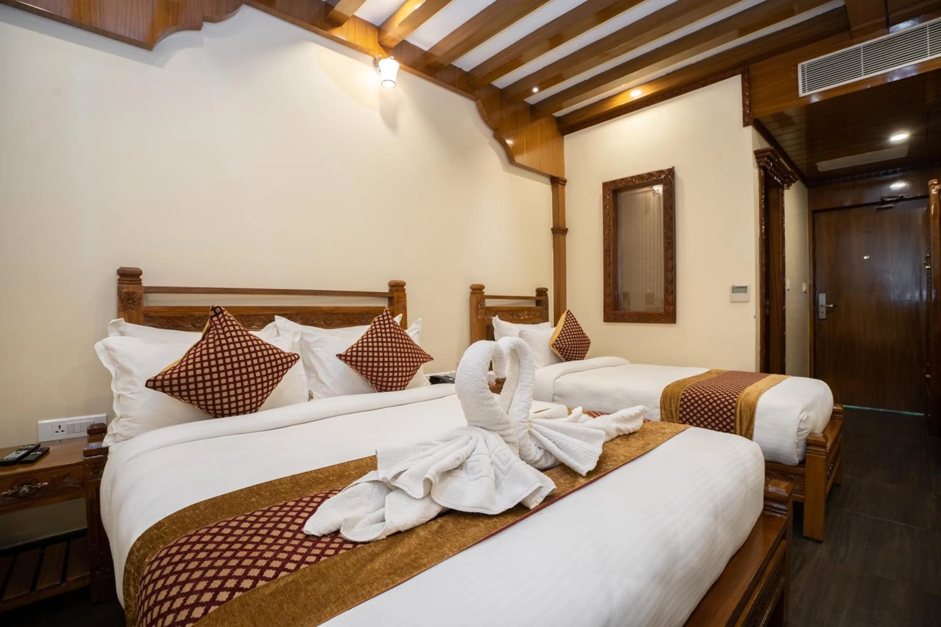 Bed in Surya Heritage Hotel