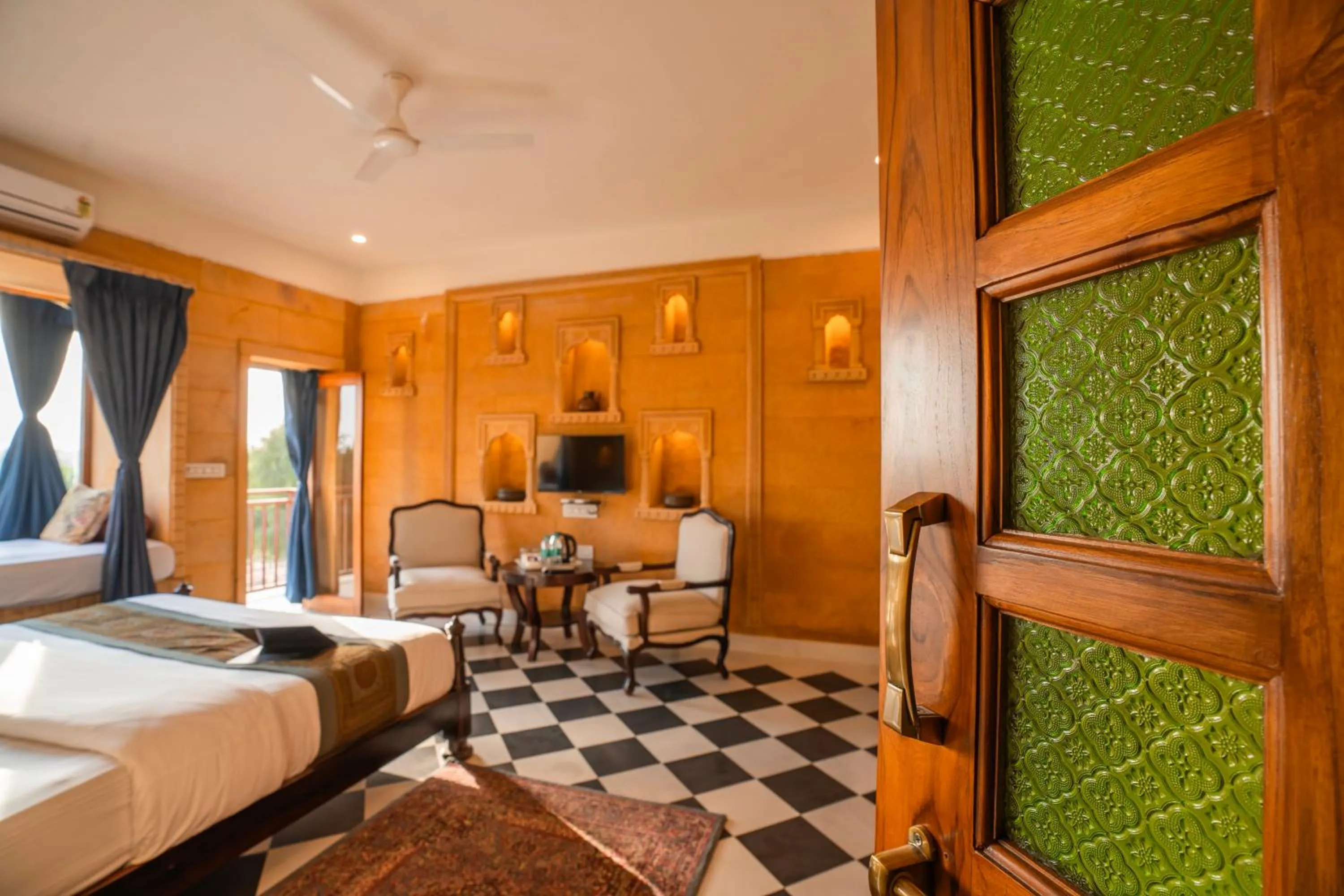 View (from property/room), Bed in Hotel Helsinki House