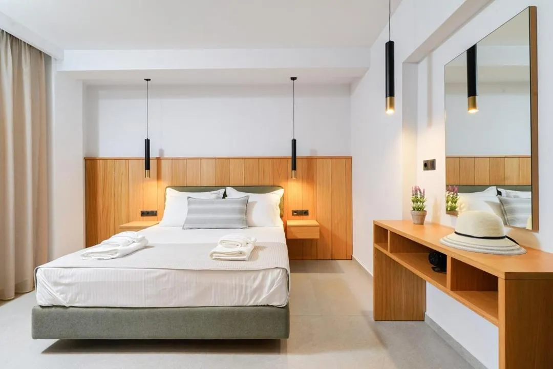 Bed in Olia Thassos - Luxury Apartments