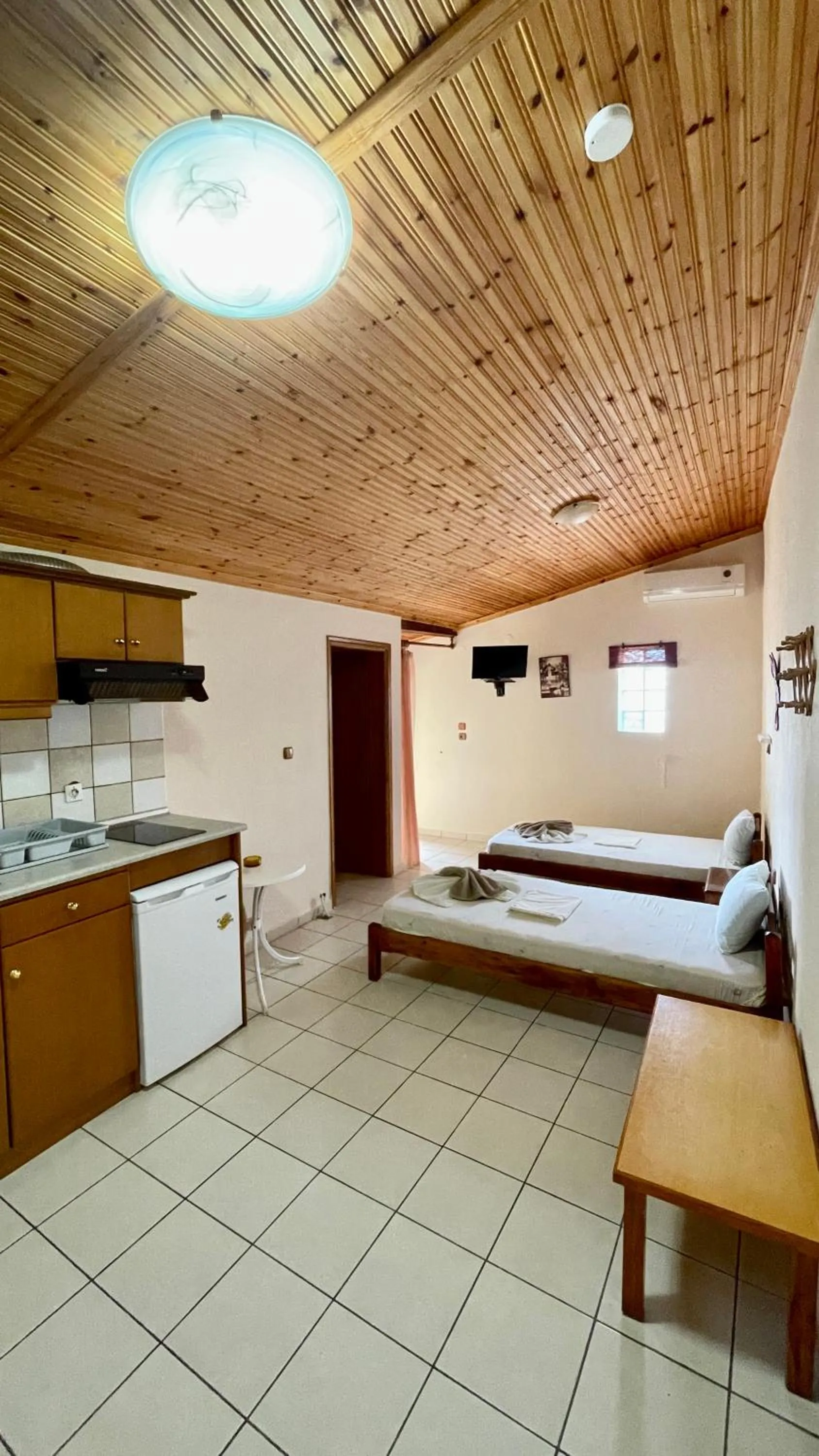 Bed in Hotel Karagiannis