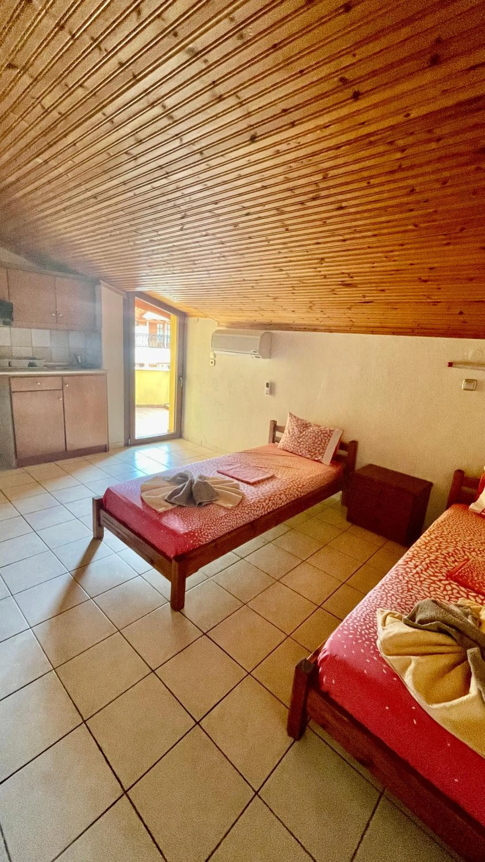 Bed in Hotel Karagiannis