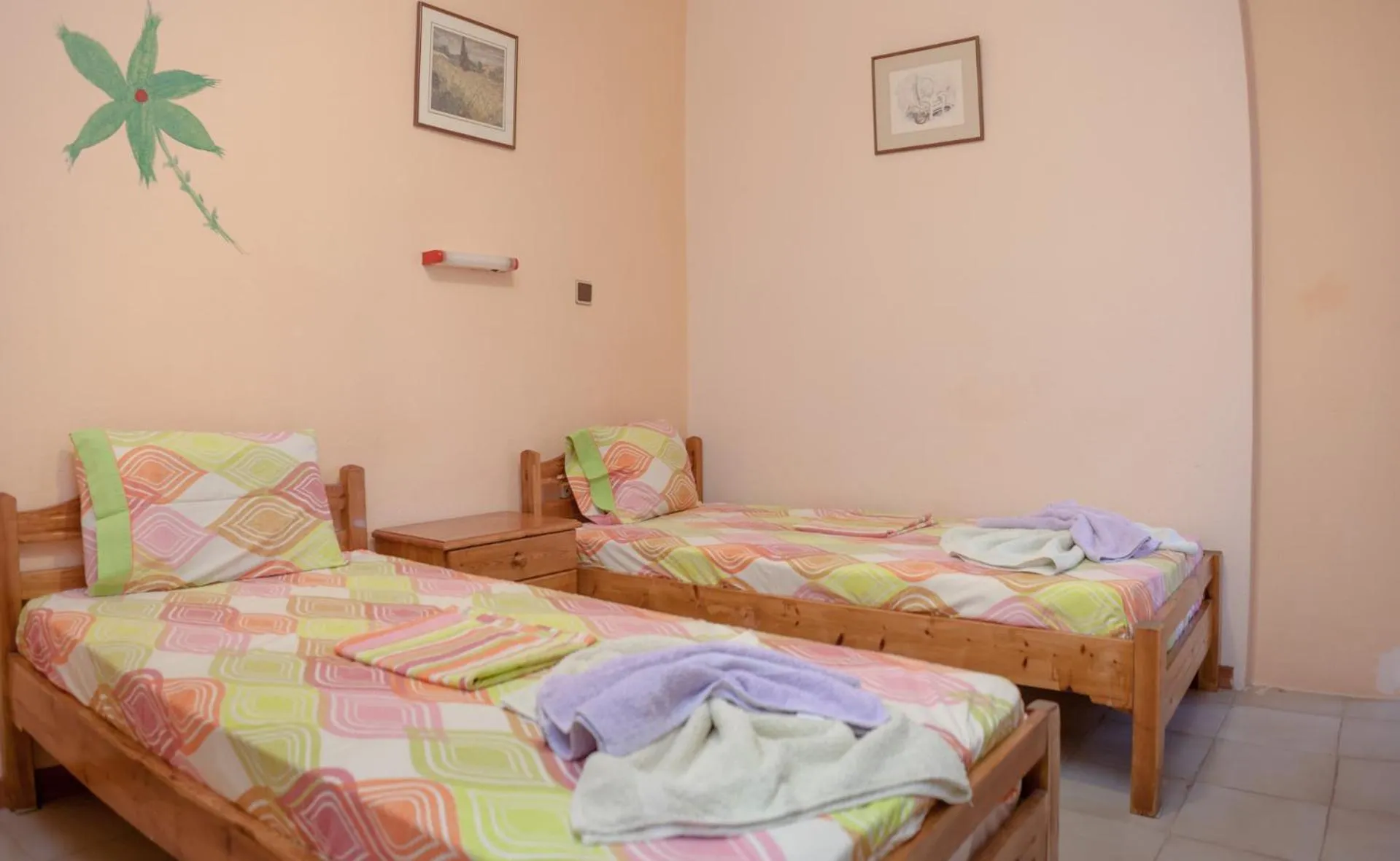 Bed in Hotel Karagiannis