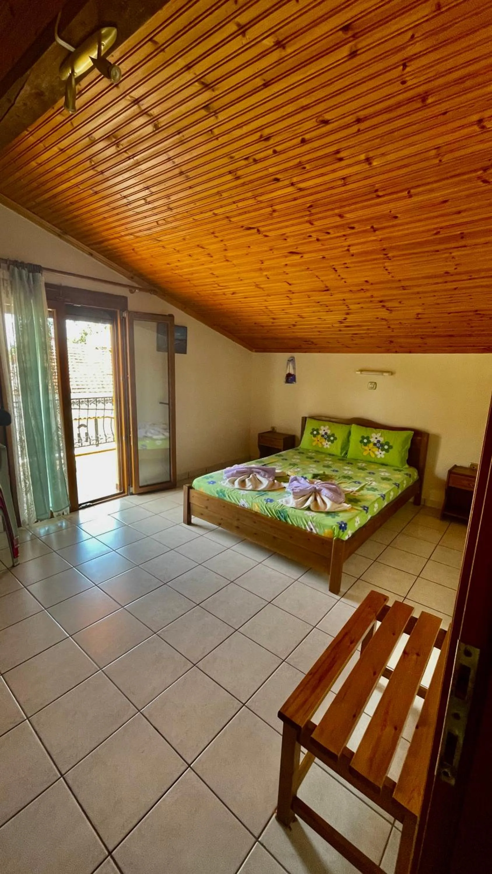 Bed in Hotel Karagiannis