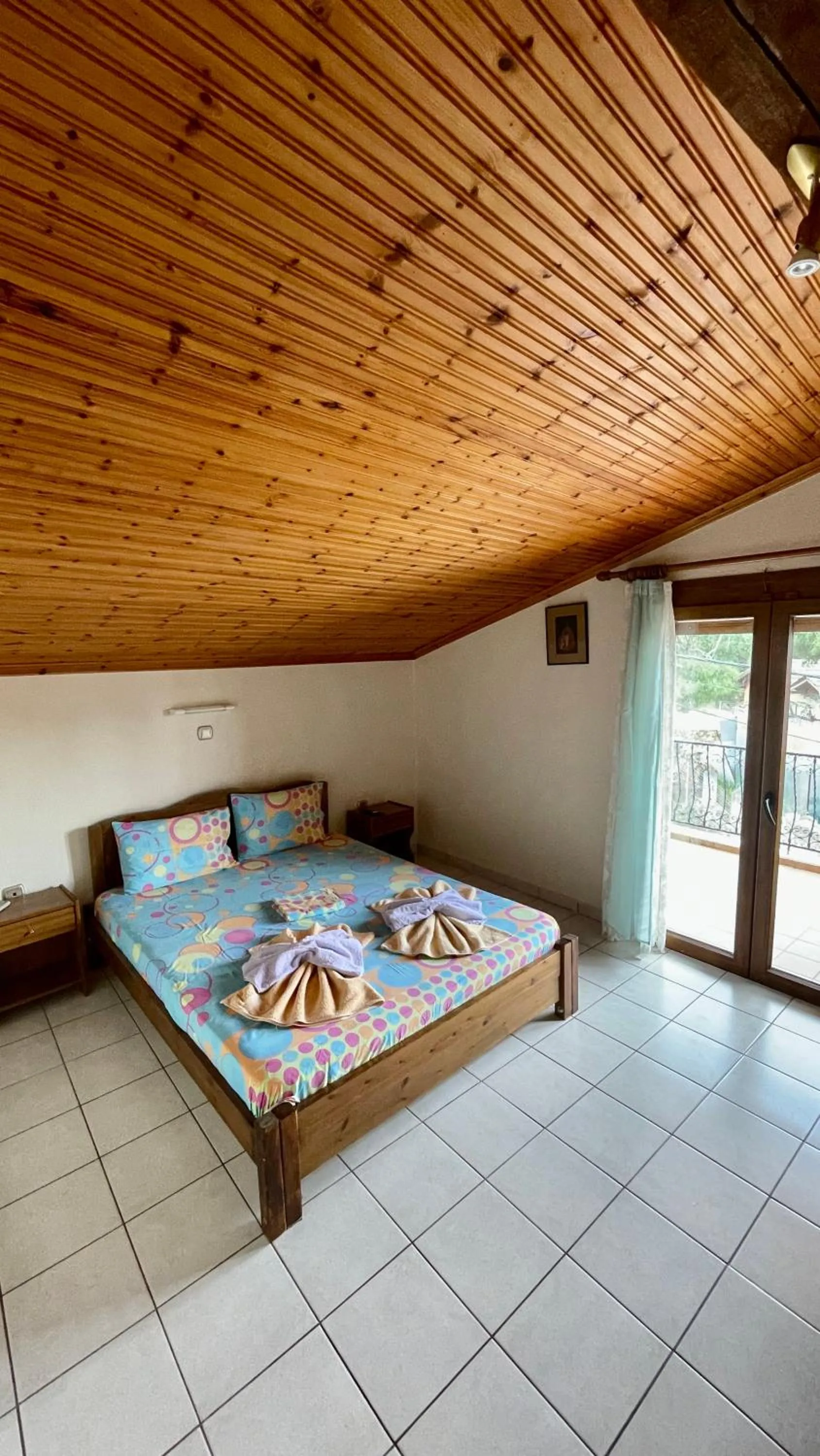 Bed in Hotel Karagiannis