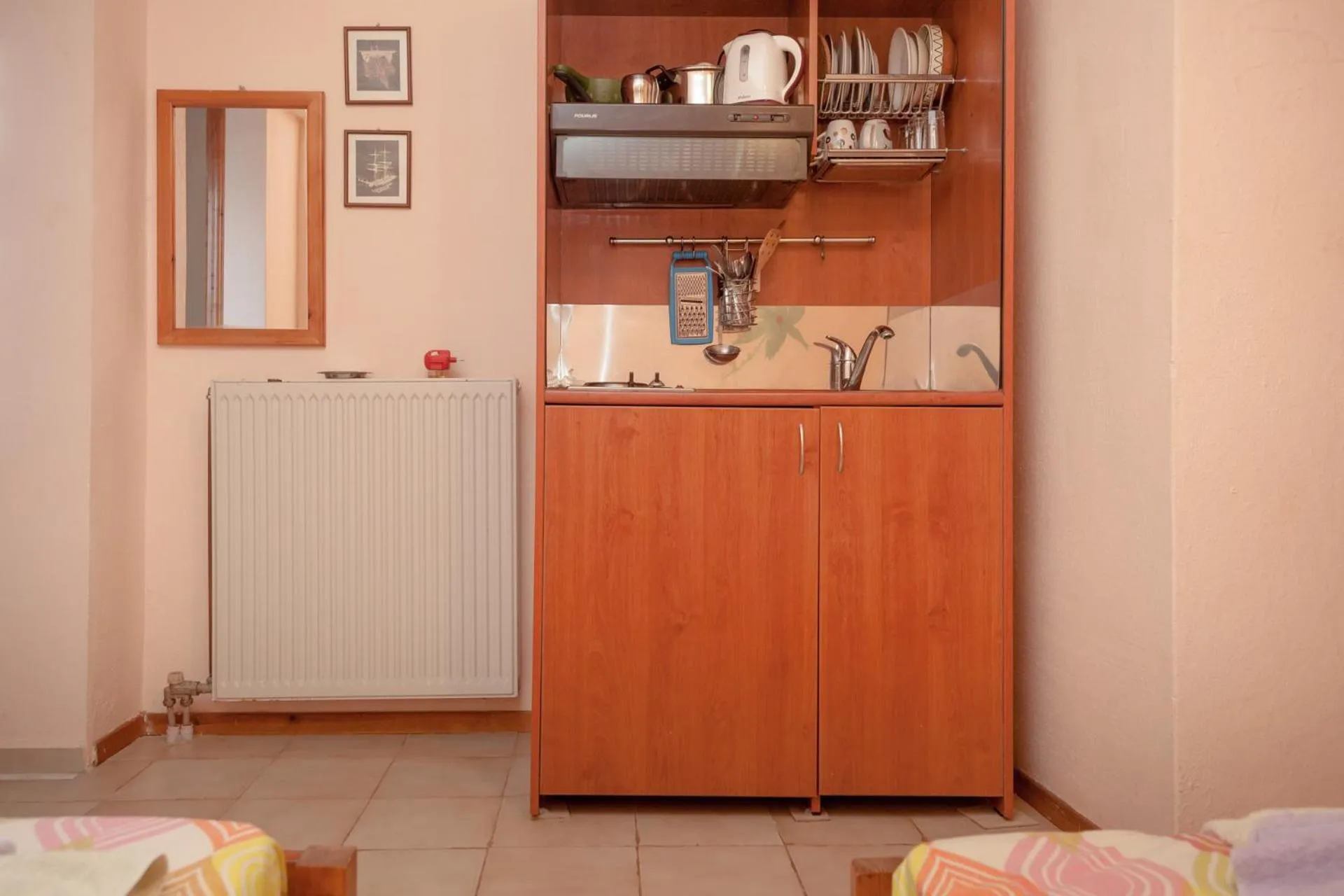 Kitchen or kitchenette in Hotel Karagiannis