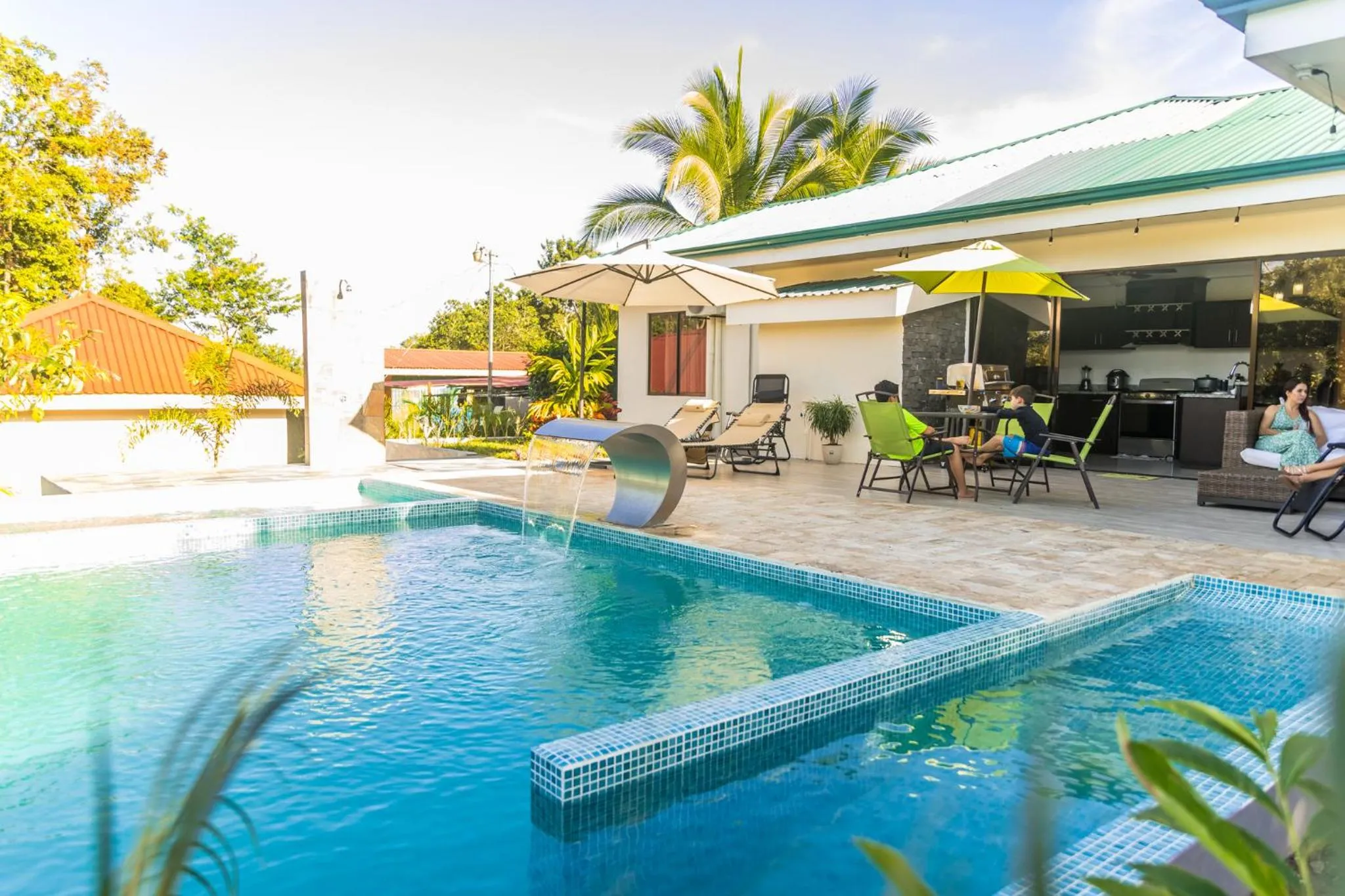 Seating area in Bungalows Las Iguanas Arenal Volcano