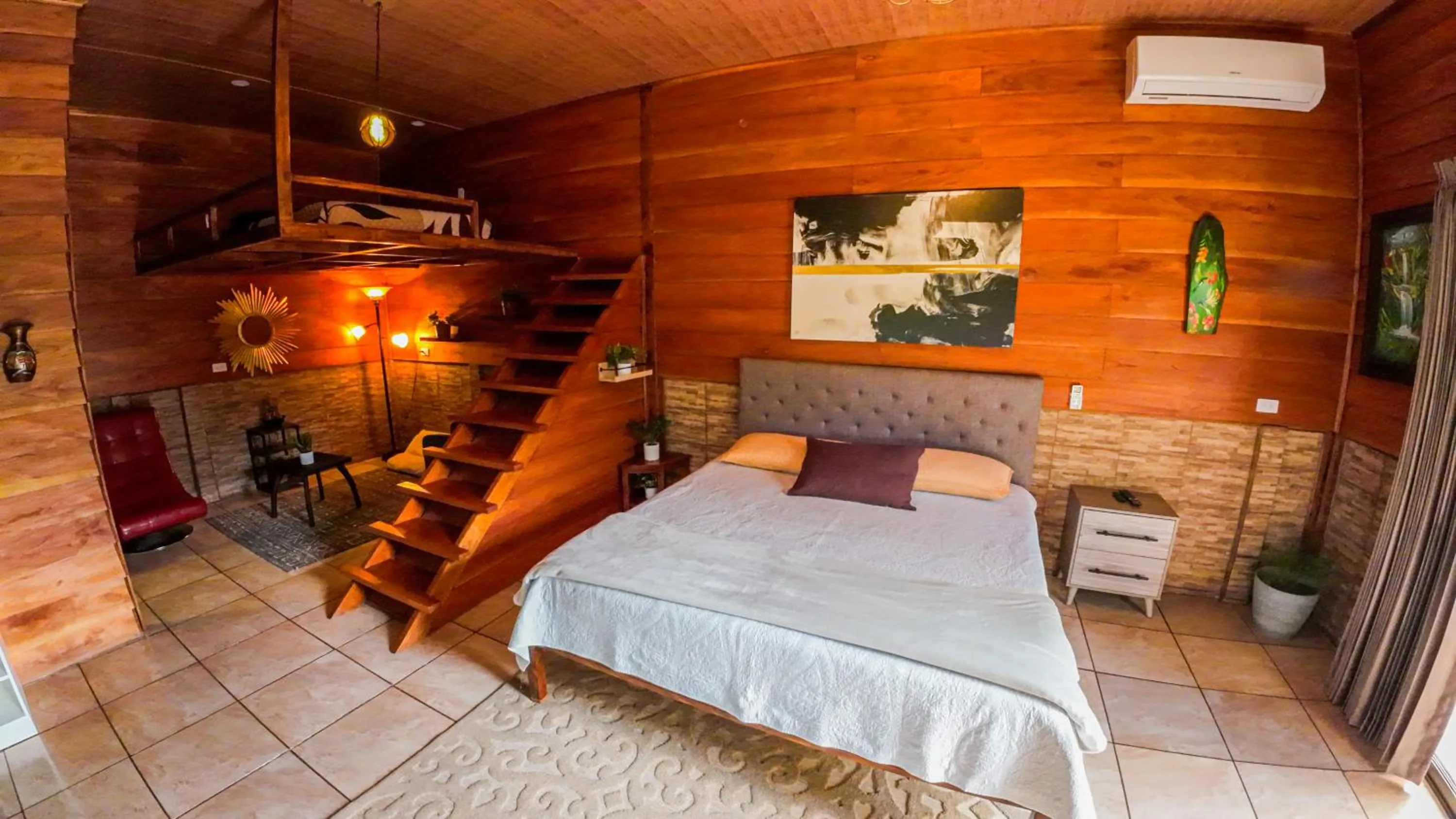 Bed in Bungalows Las Iguanas Arenal Volcano