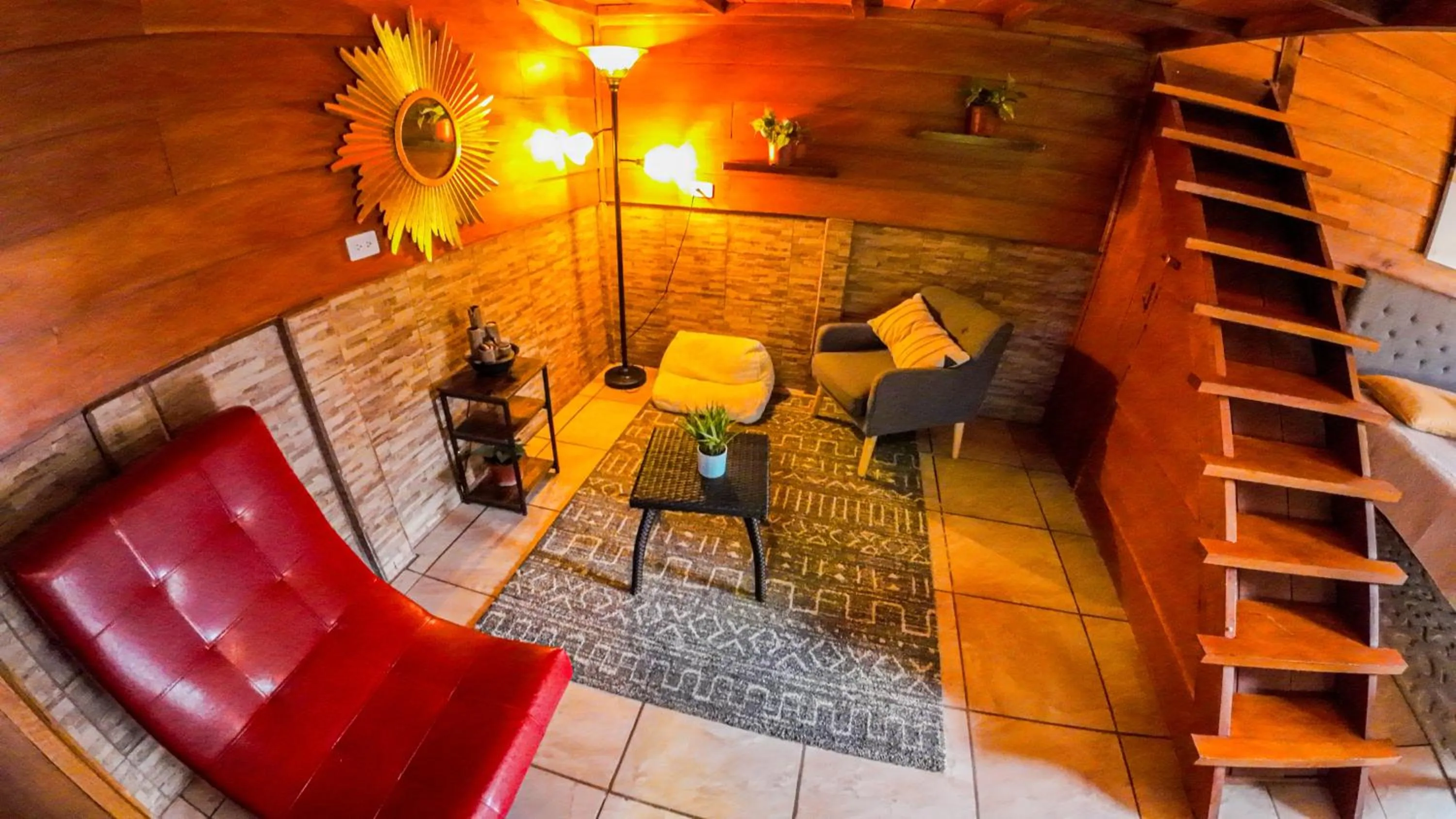 Living room in Bungalows Las Iguanas Arenal Volcano