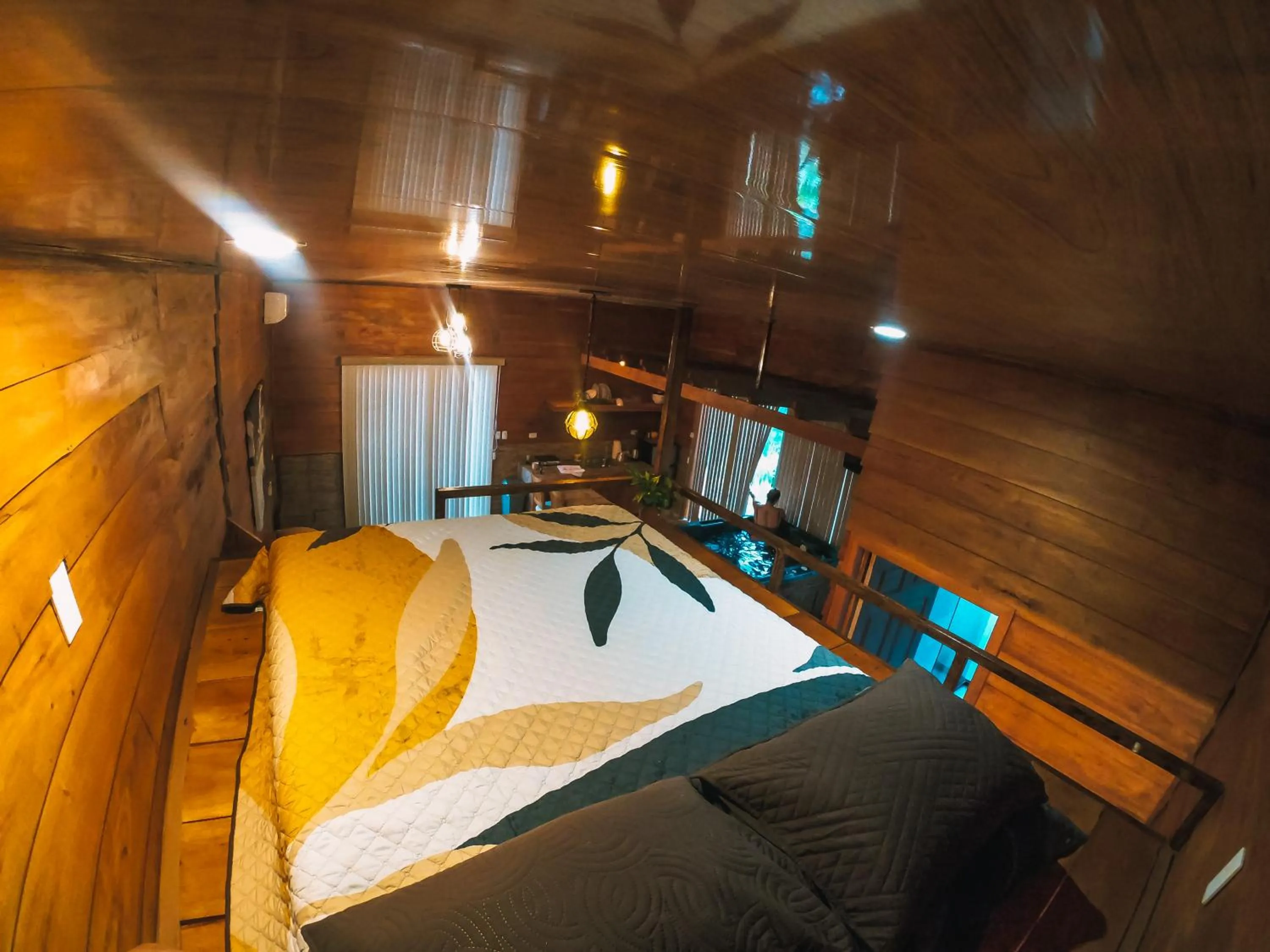 Bed in Bungalows Las Iguanas Arenal Volcano