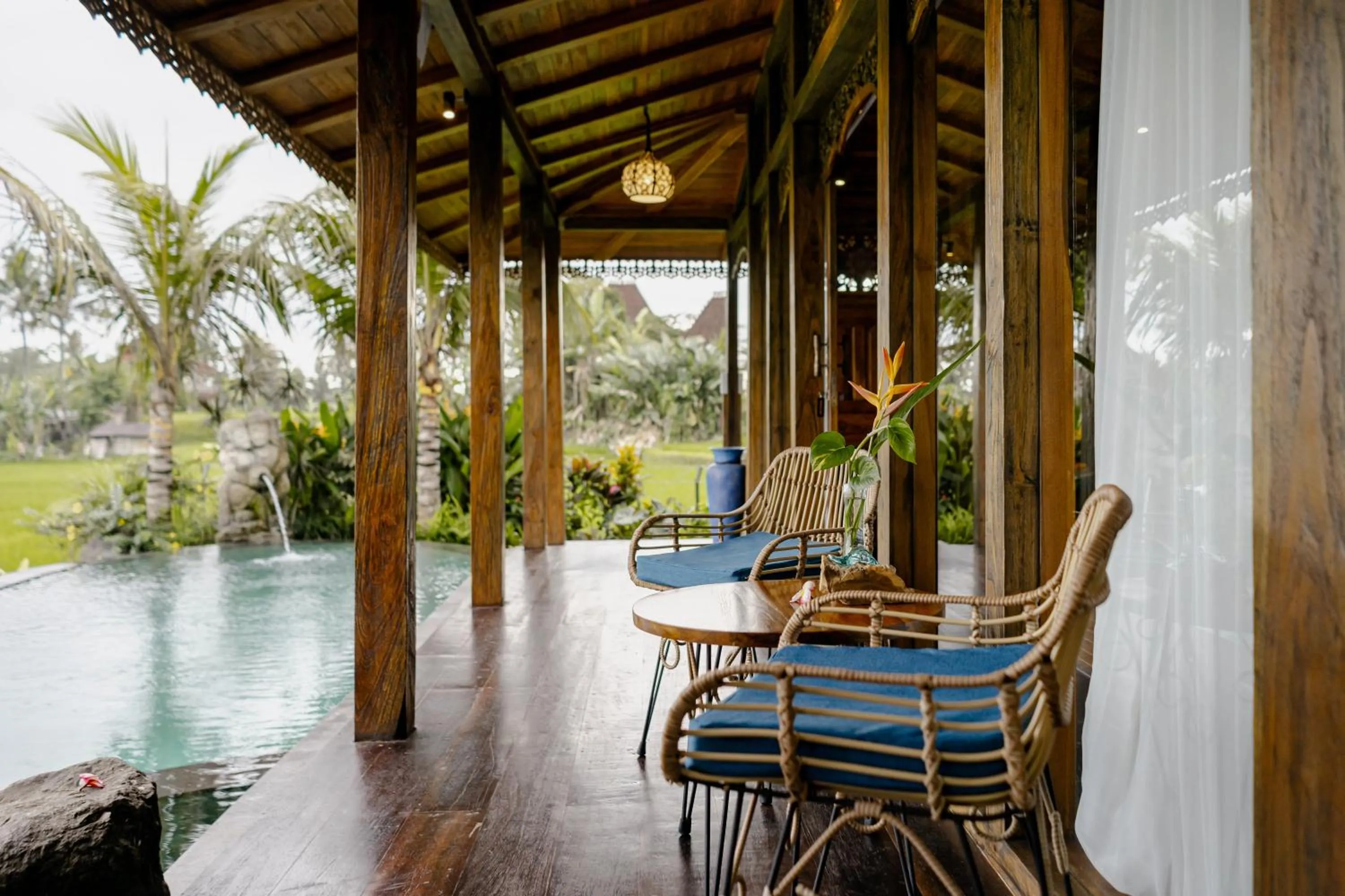 Patio in Airsania Ubud Antique Villas