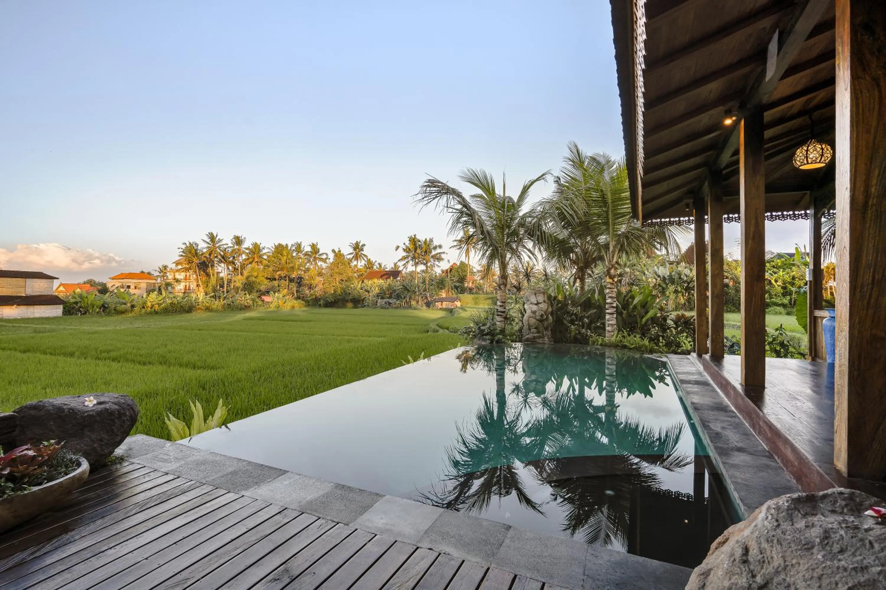 Pool view in Airsania Ubud Antique Villas
