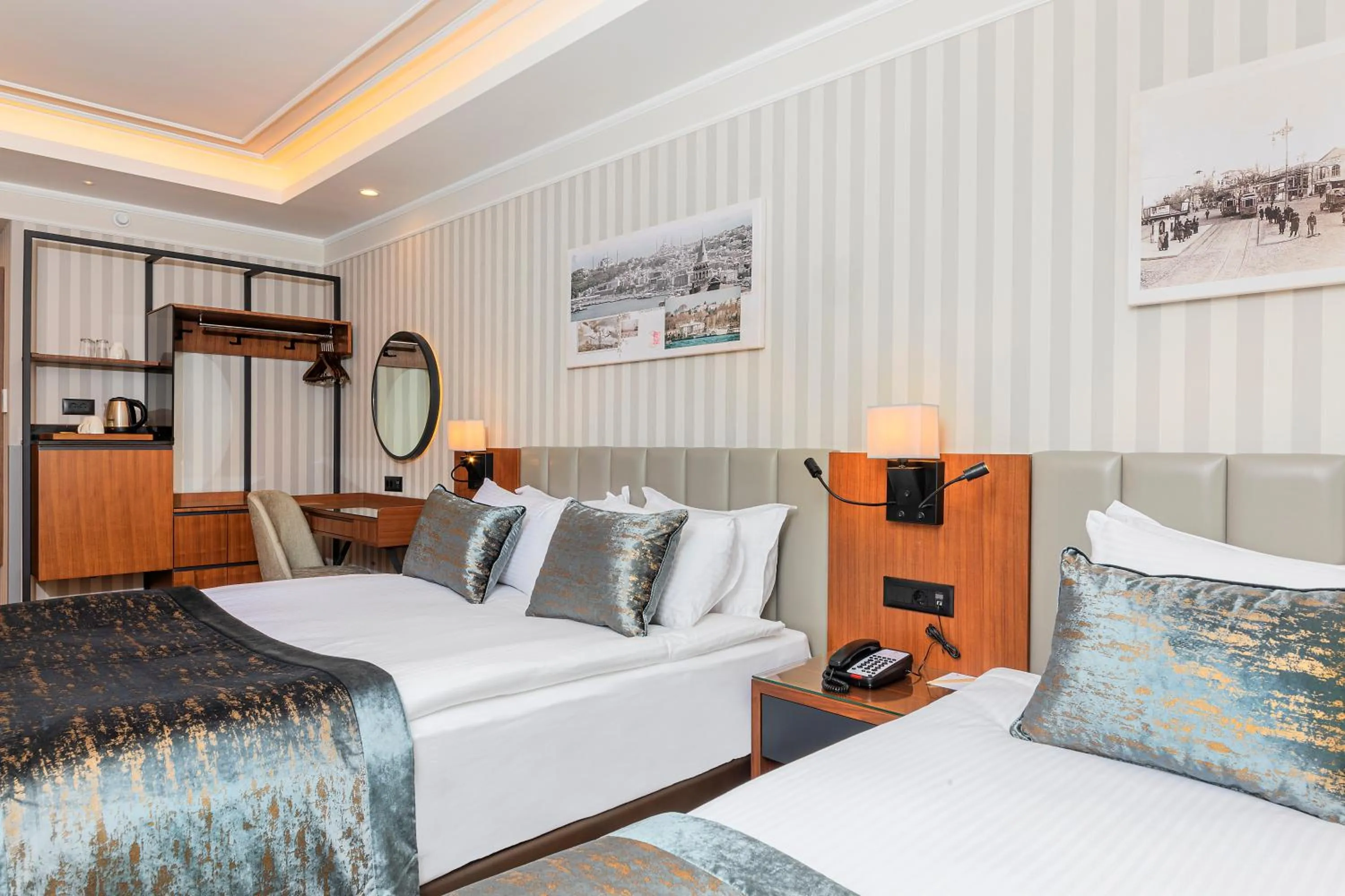 Bed in Mukarnas Pera Hotel