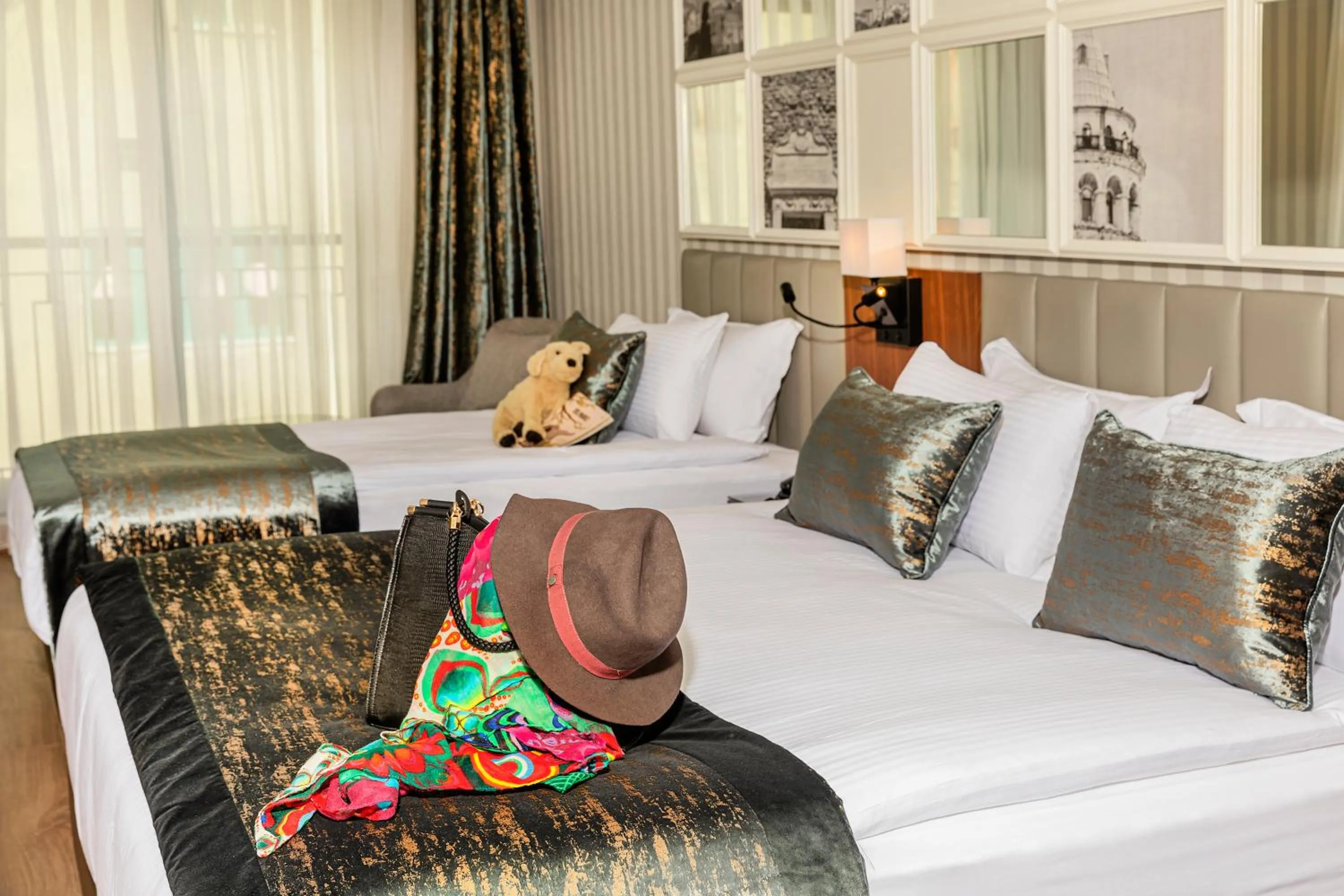 Bed in Mukarnas Pera Hotel