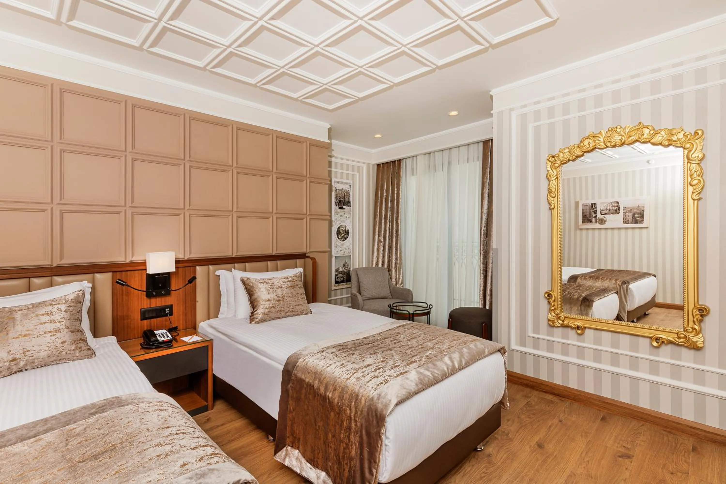 Bed in Mukarnas Pera Hotel