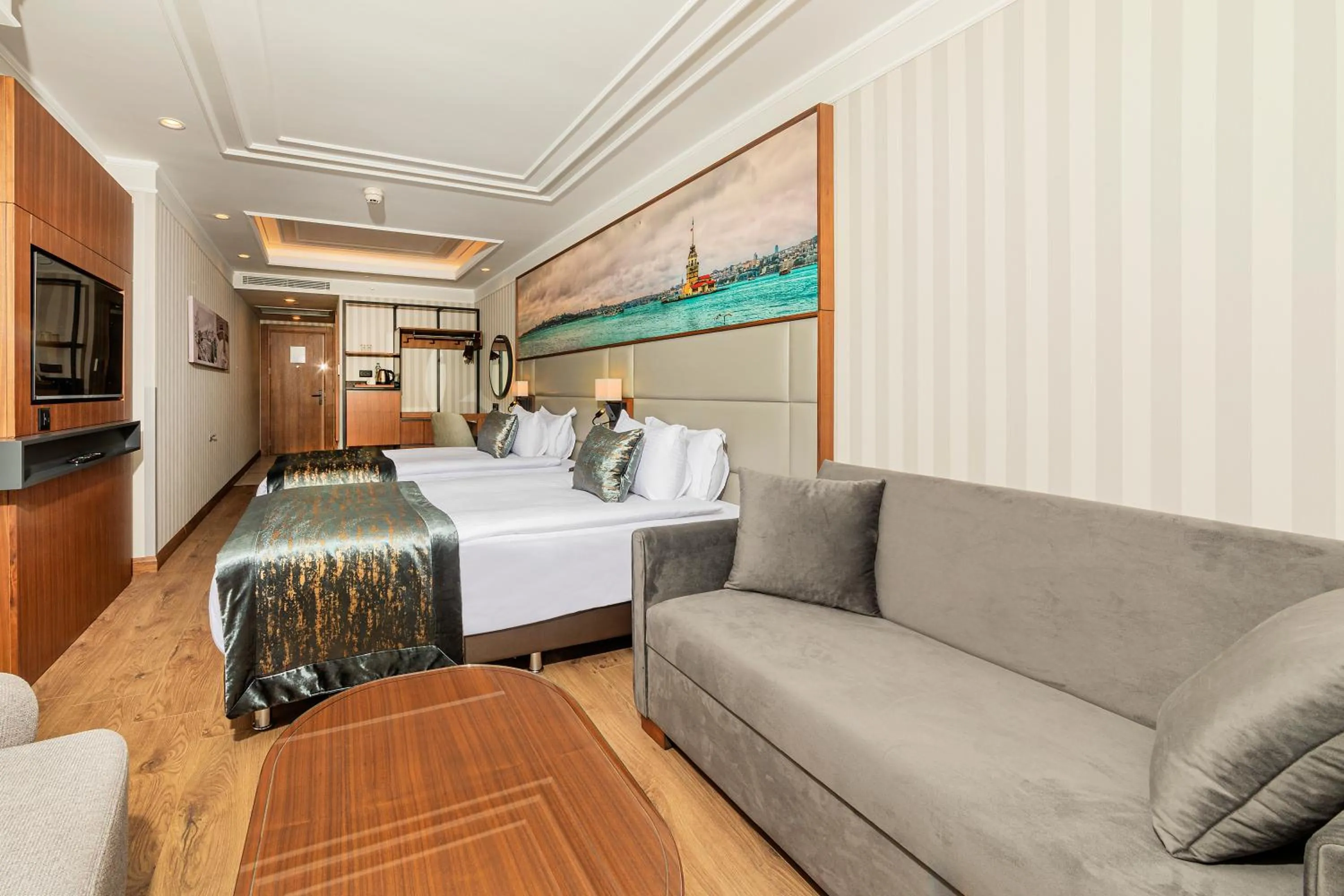 Bed in Mukarnas Pera Hotel