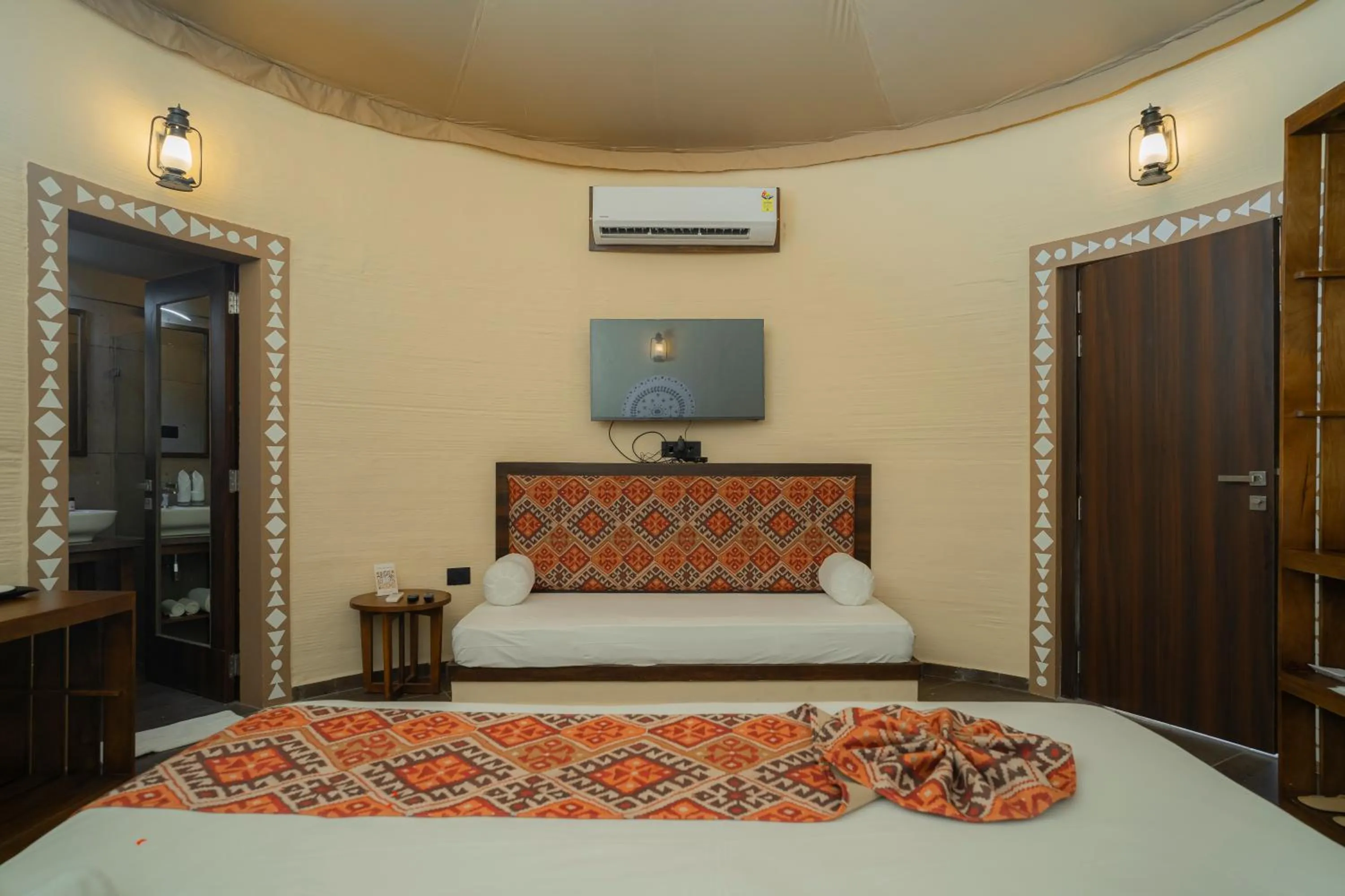 Bed in The Fern Seaside Luxurious Tent Resort Diu