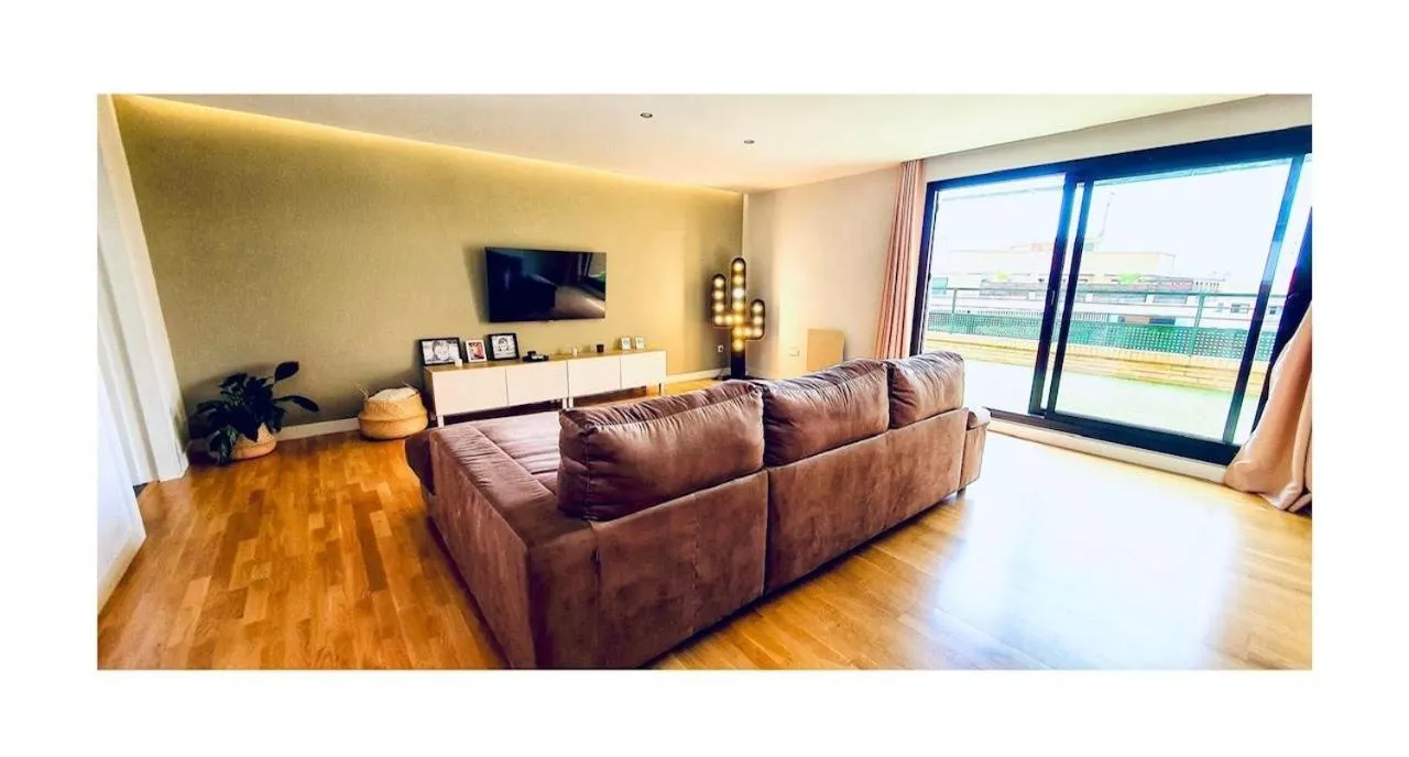 Living room in Lovely penthouse condo with pool