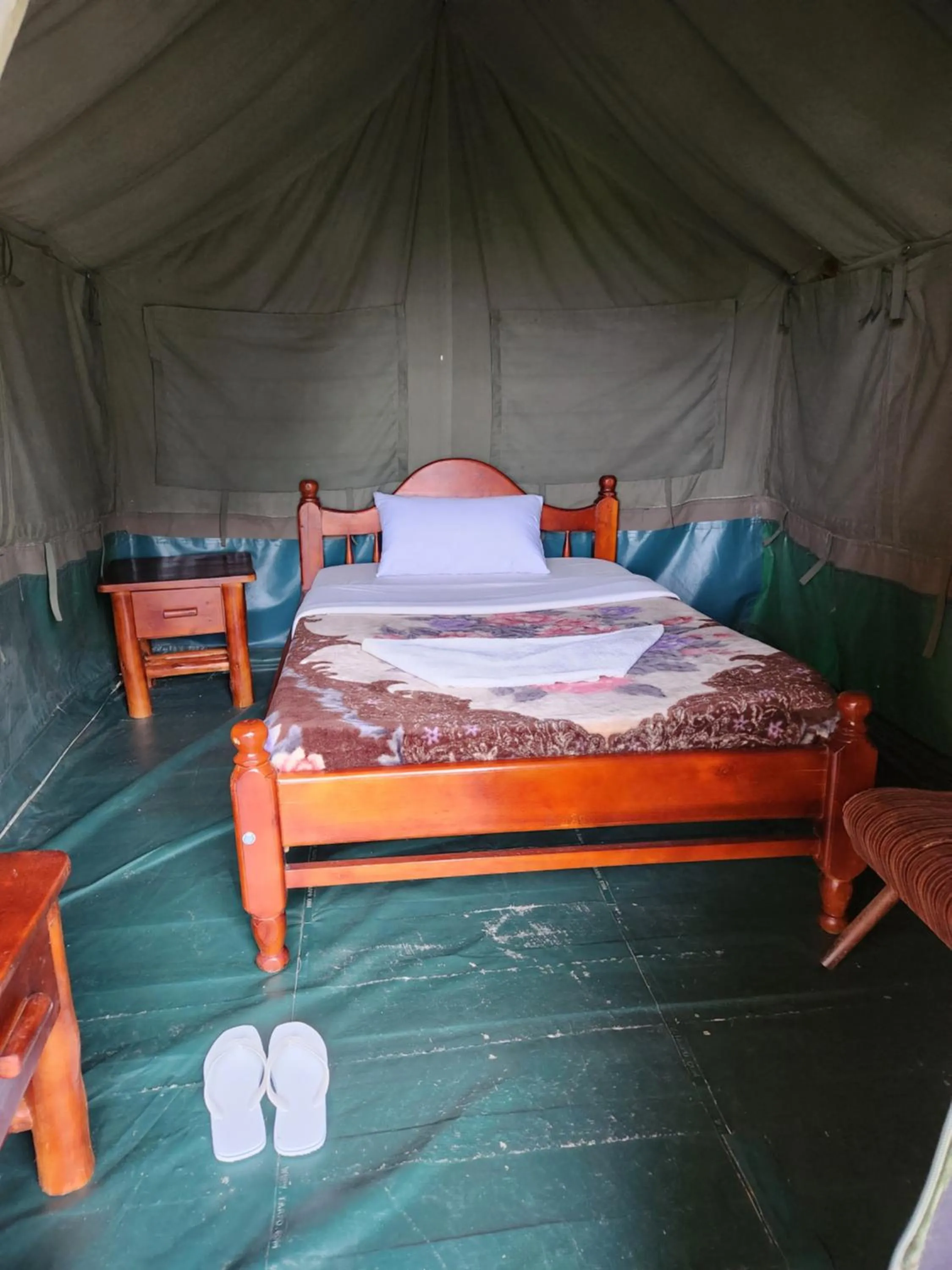 Bed in Ishasha Pride Lodge